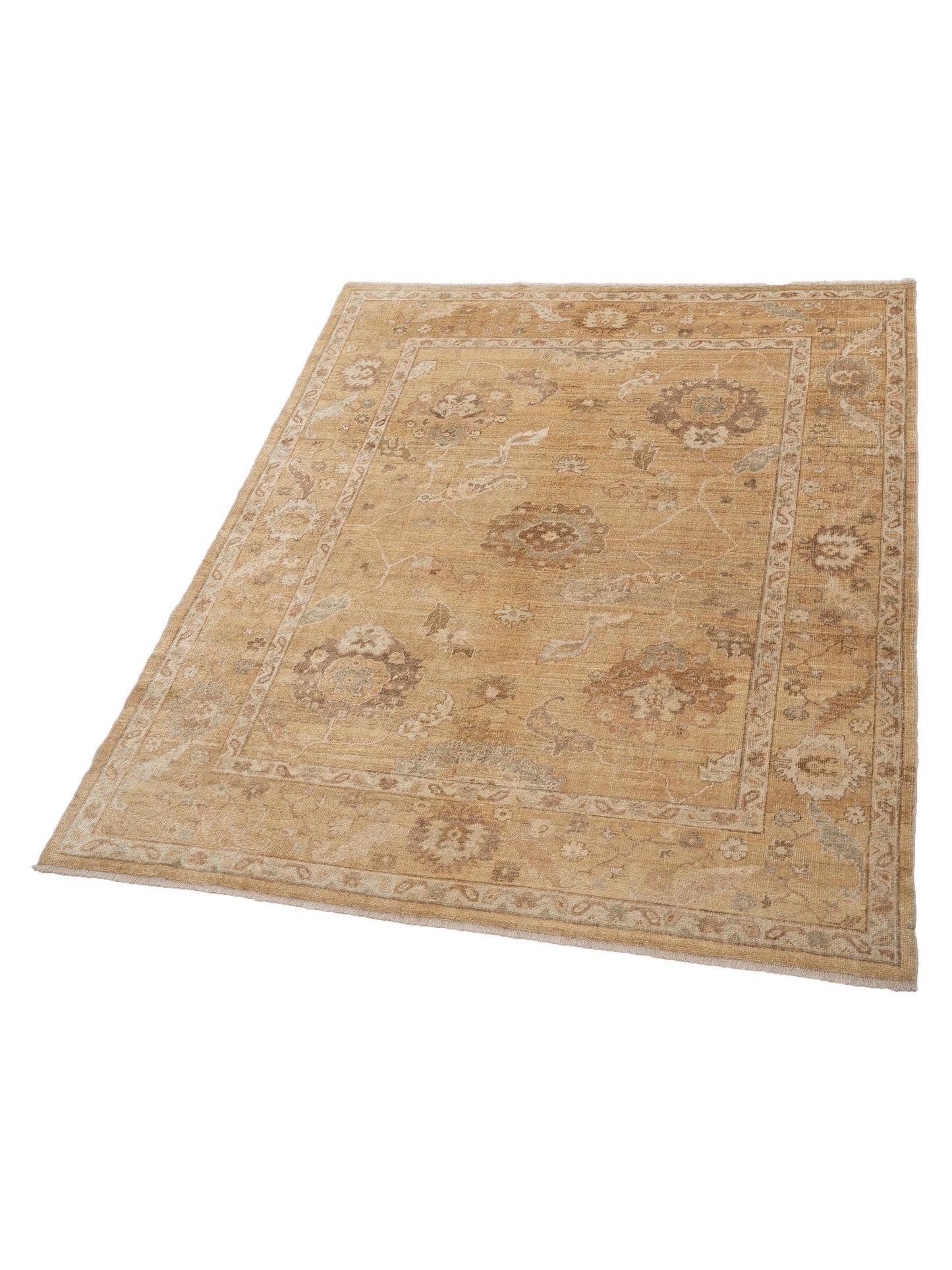 Angora Oushak 118178 Gold Gold 8x9.9 Hand Knotted Rug