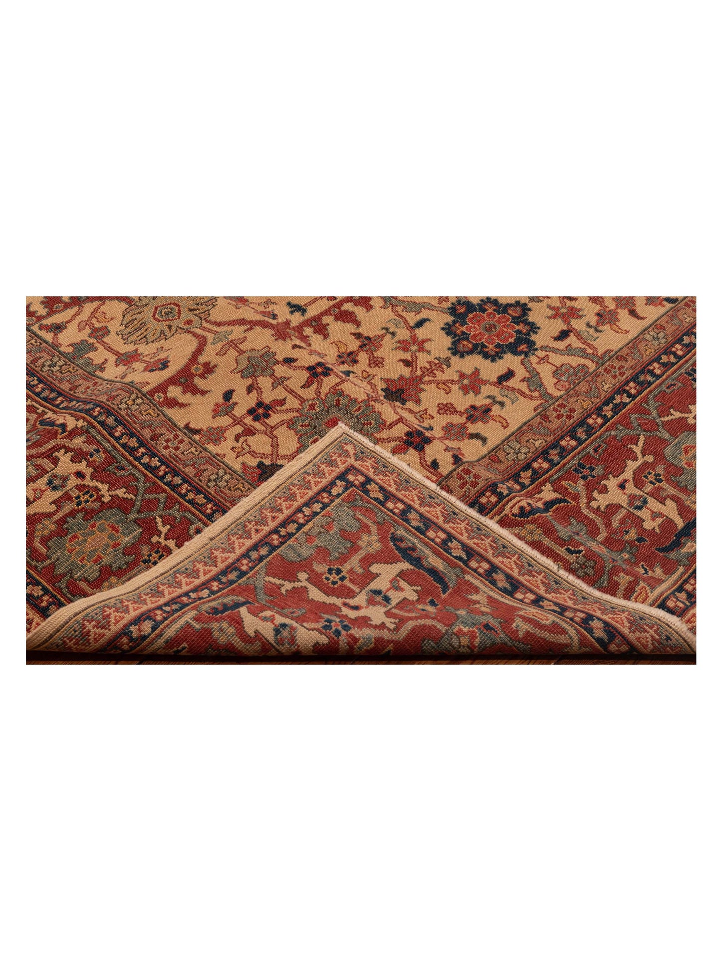 Antique Loom 147400 Ivory Red 7.2x8.11 Hand Knotted Rug