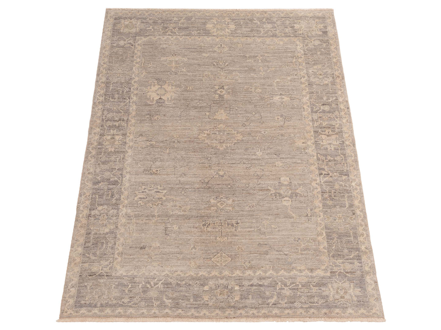 Angora Oushak 150694 Gray Gray 5.11x8.3 Hand Knotted Rug