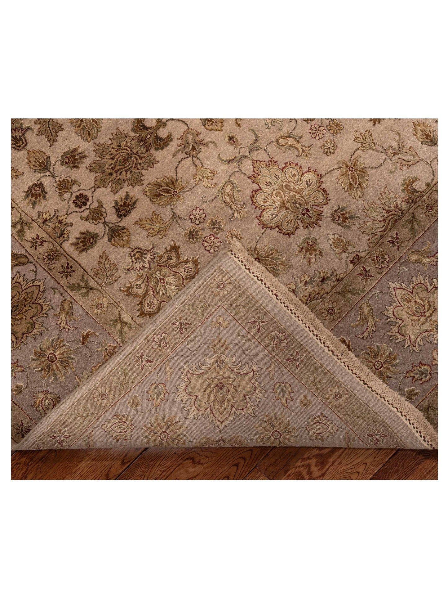 Imperial Silk 153482 Ivory Ivory 8x10 Hand Knotted Rug