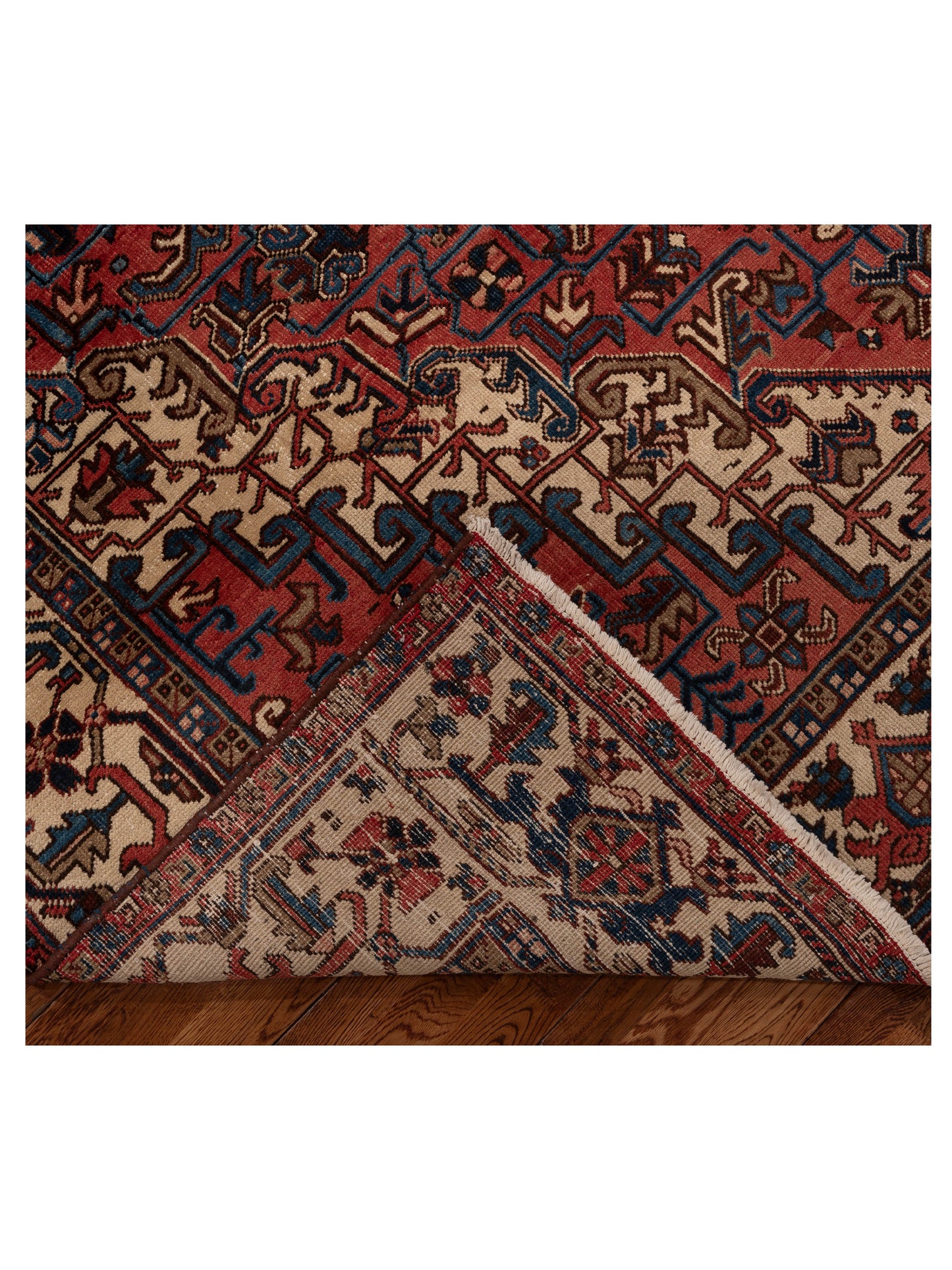 Antique Heirloom 81233 Red Ivory 8.8x10.3 Hand Knotted Rug