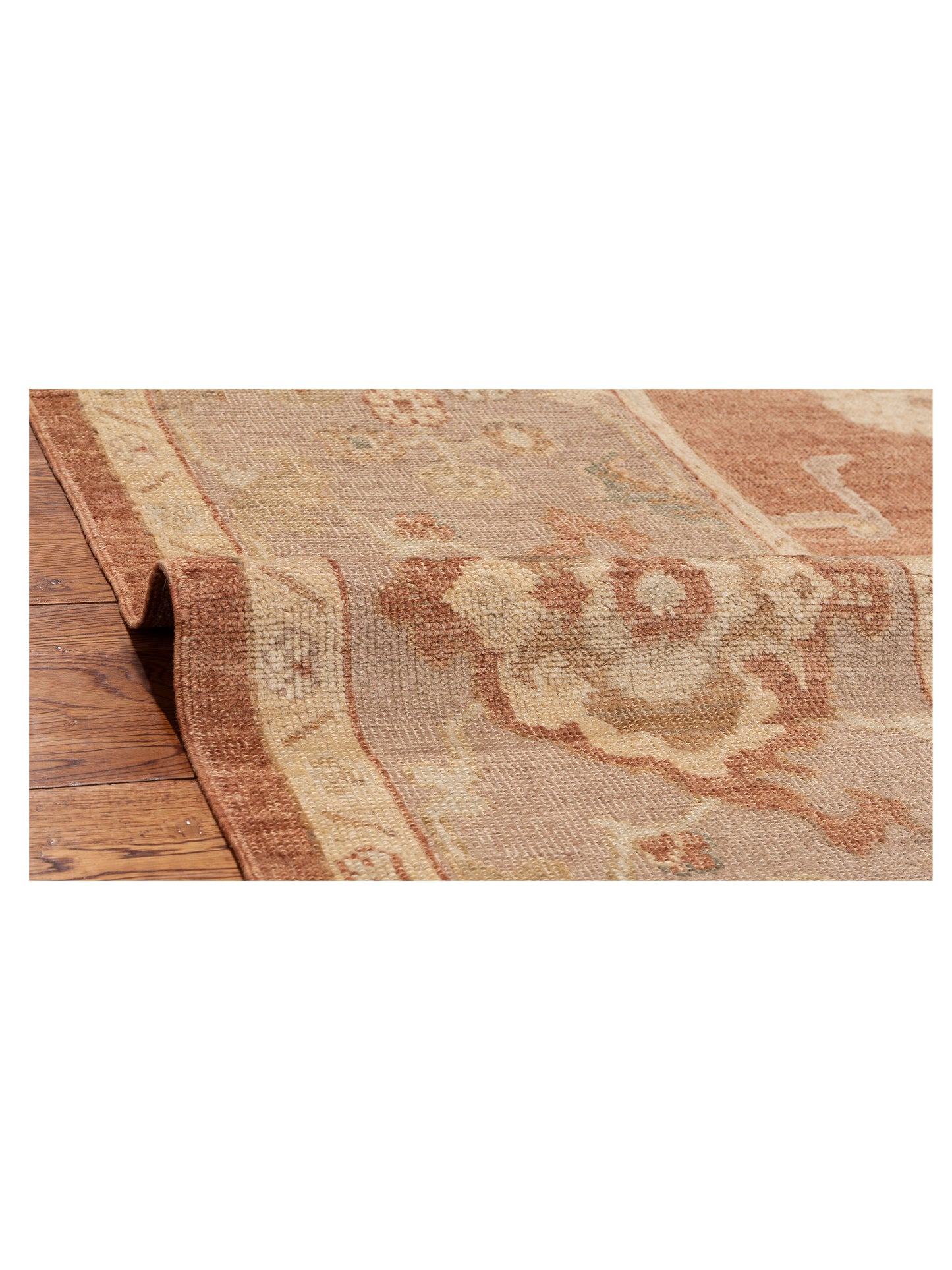 Angora Oushak 128120 Rust Purple 11.9x14.3 Hand Knotted Rug