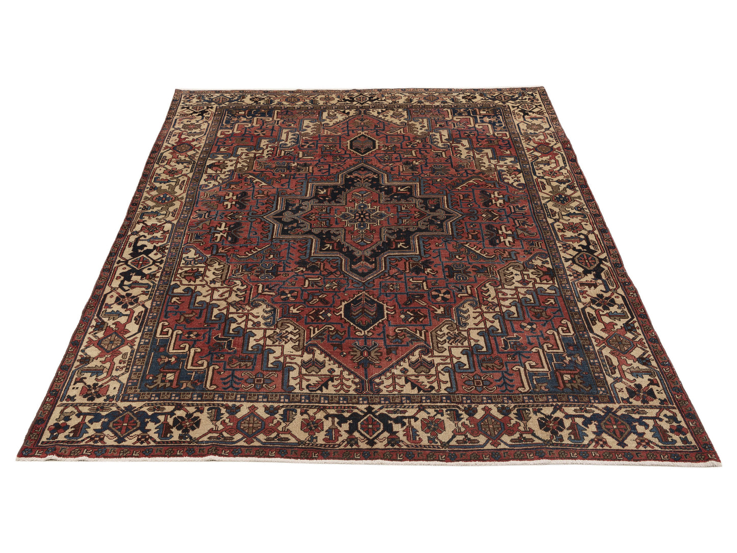 Antique Heirloom 81233 Red Ivory 8.8x10.3 Hand Knotted Rug