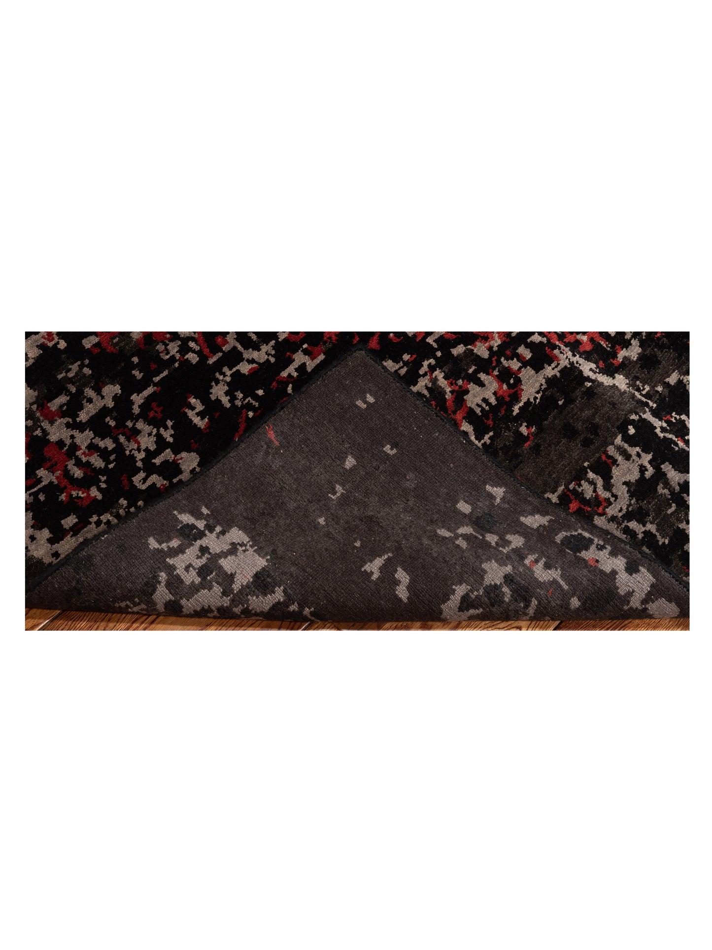 Tibetino 124309 Charcoal Red 7.11x9.10 Hand Knotted Rug