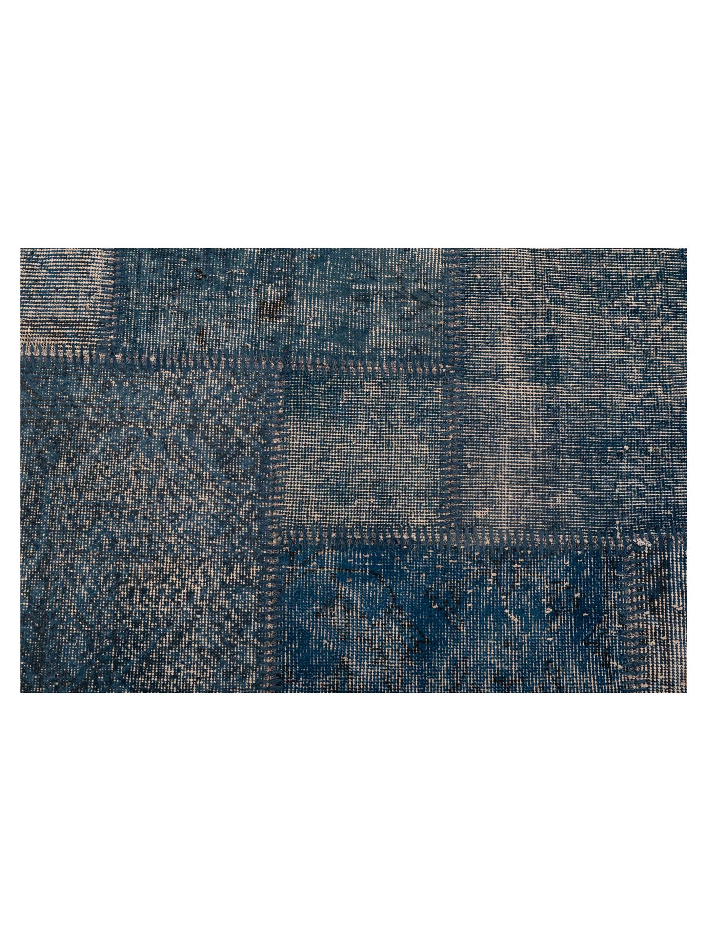 Turkish Vestige Patchwork 128872 Indigo 4x6 Hand Knotted Rug