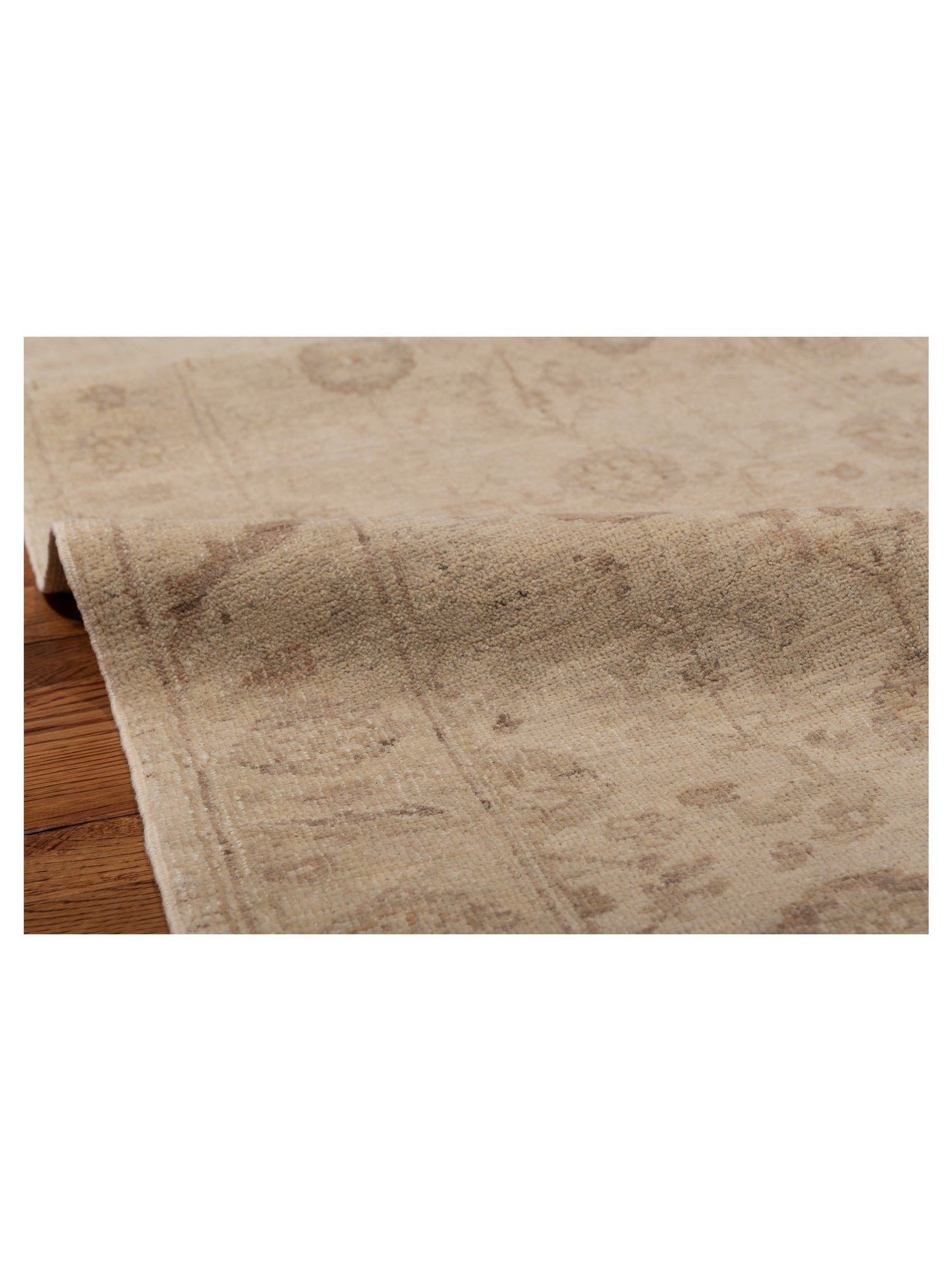 Laila 112612 Ivory Gold 2.4x12.8 Hand Knotted Rug
