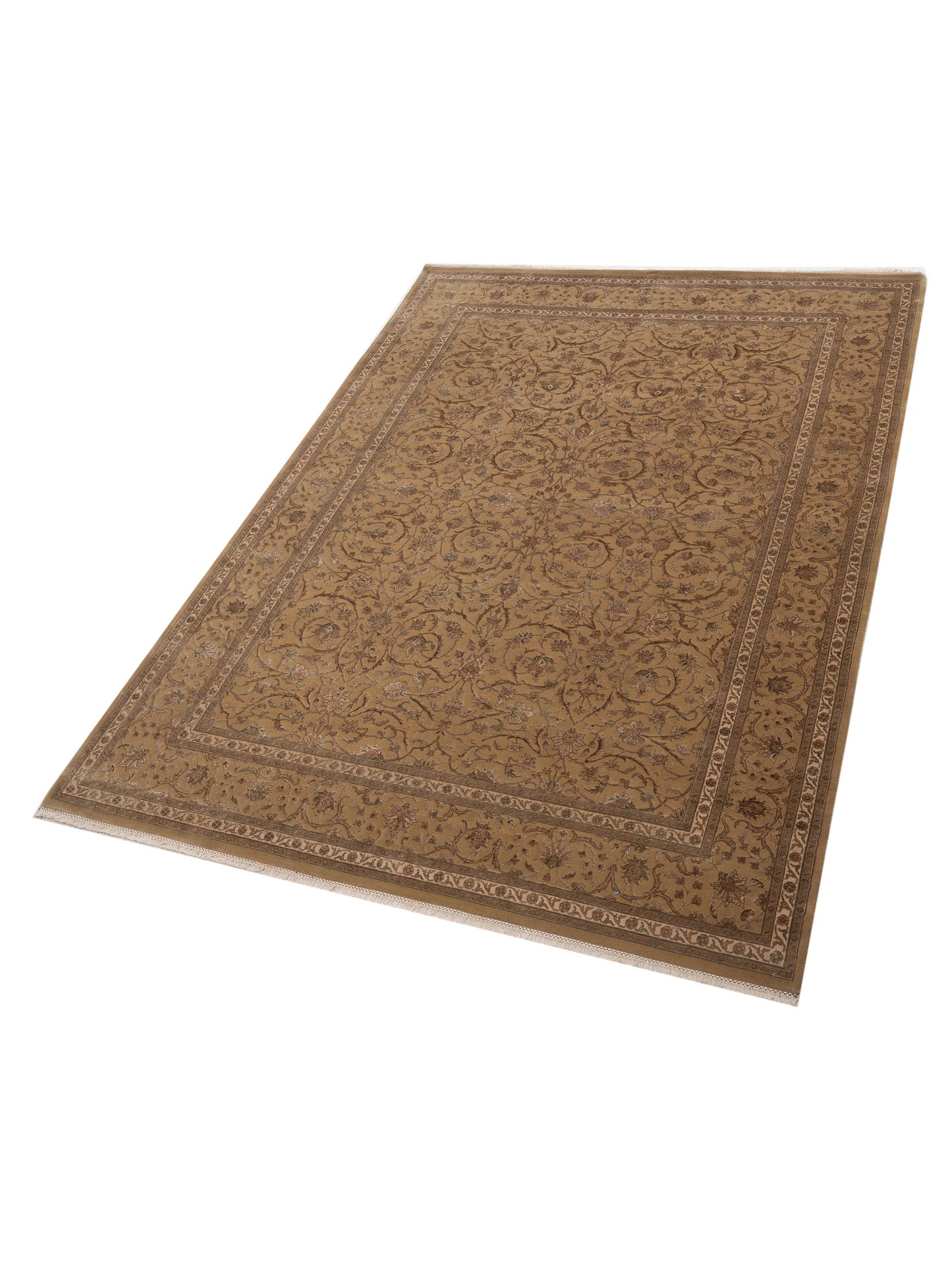 Imperial Silk 115738 Gold Gold 8.10x12 Hand Knotted Rug
