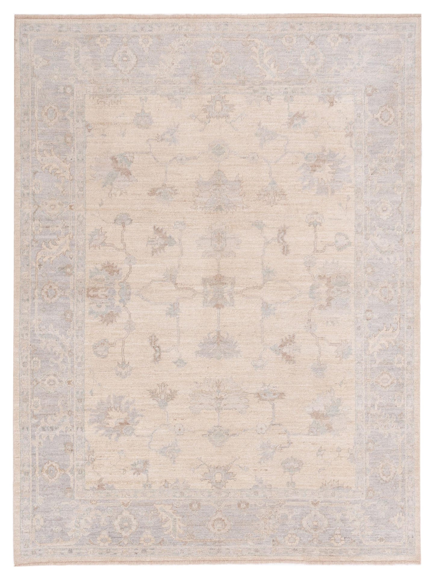 Anadol Angora Oushak  Ivory Light Gray Traditional