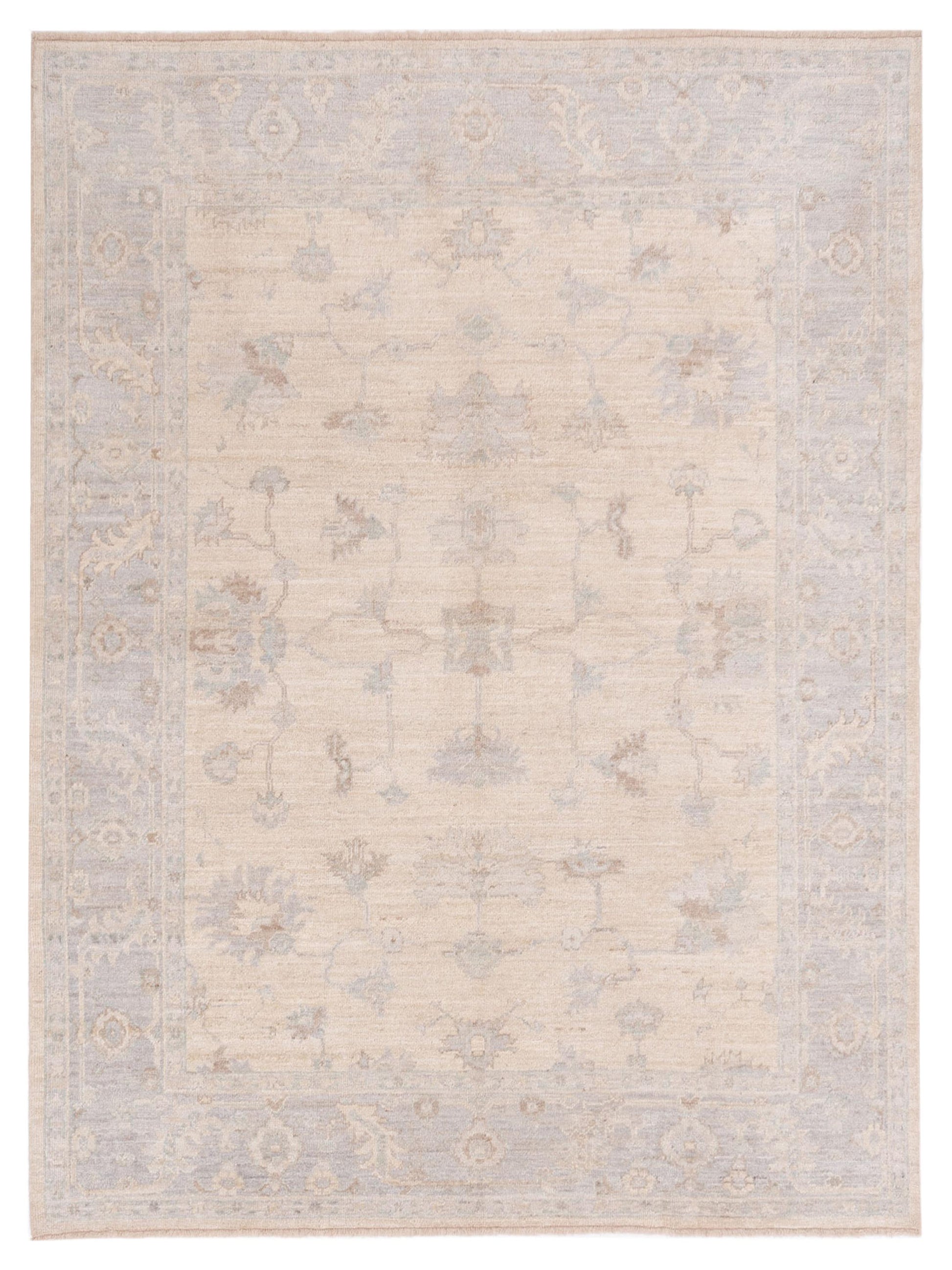 Anadol Angora Oushak  Ivory Light Gray Traditional