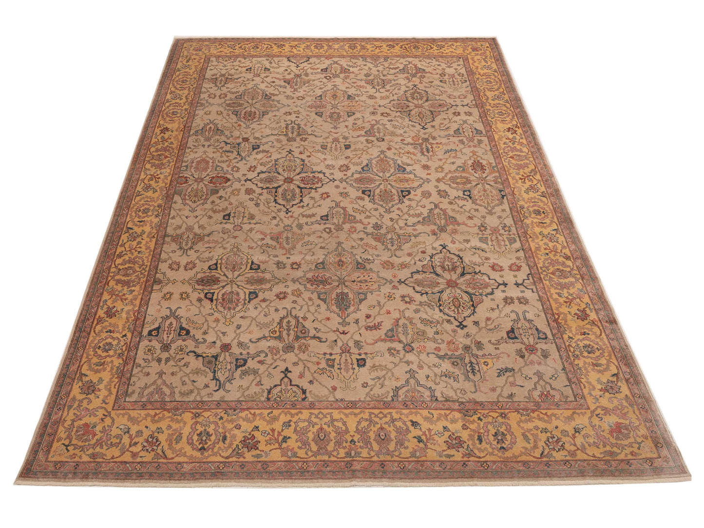 Antique Loom 108140 Silver Gold 10.3x14.5 Hand Knotted Rug