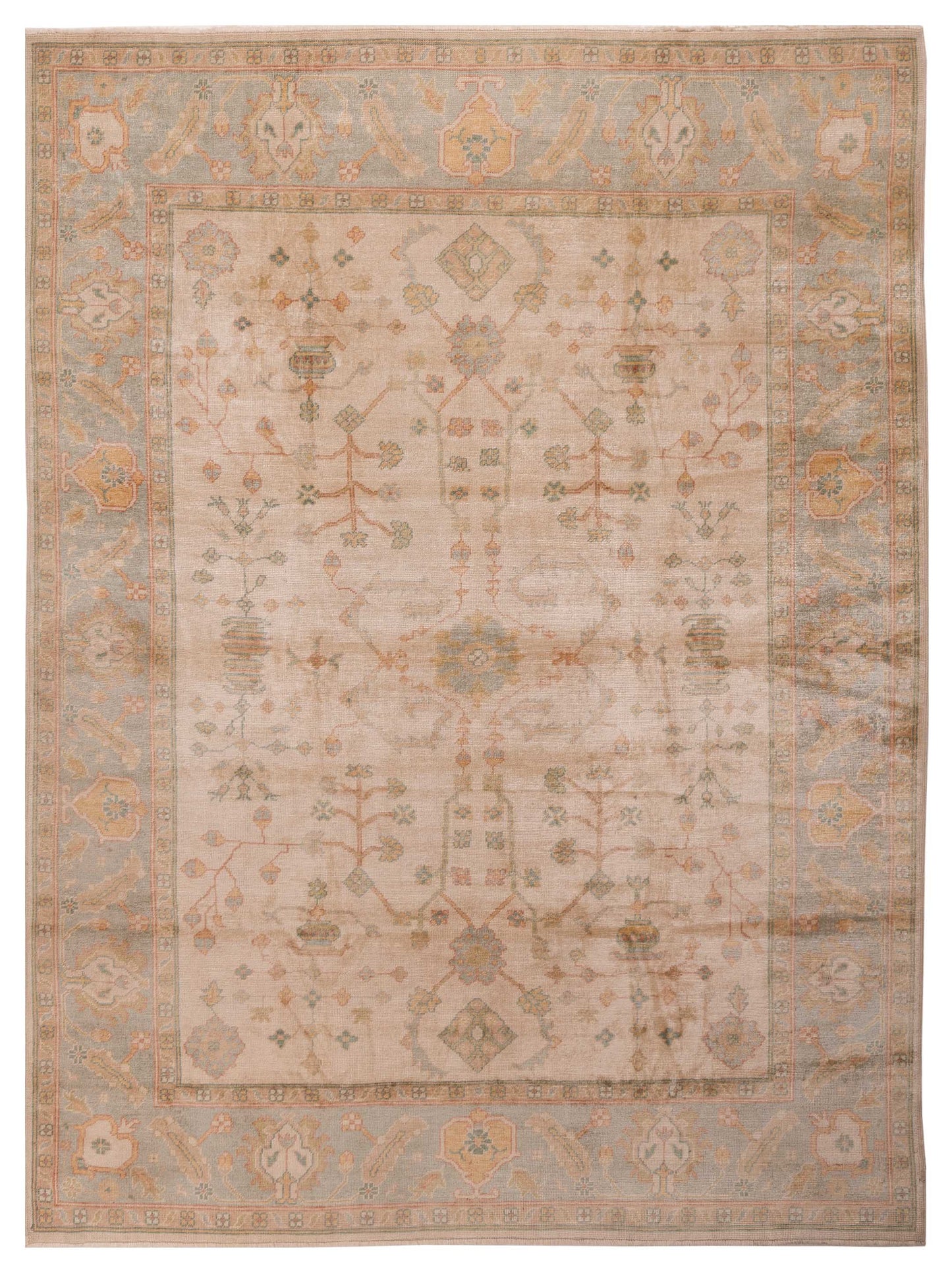 Anadol Angora Oushak  Ivory Green Traditional