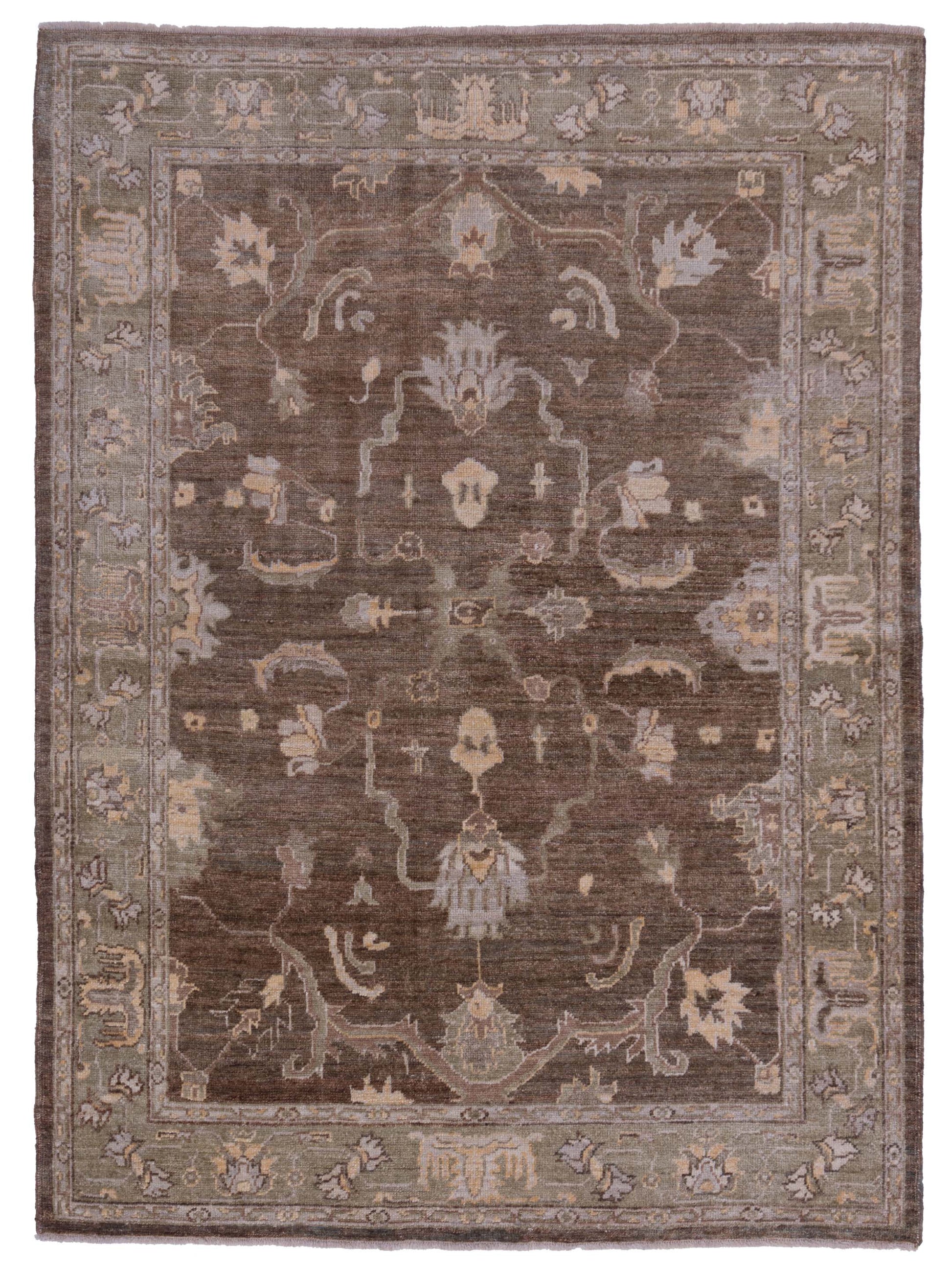 Anadol Angora Oushak  Brown Green Traditional