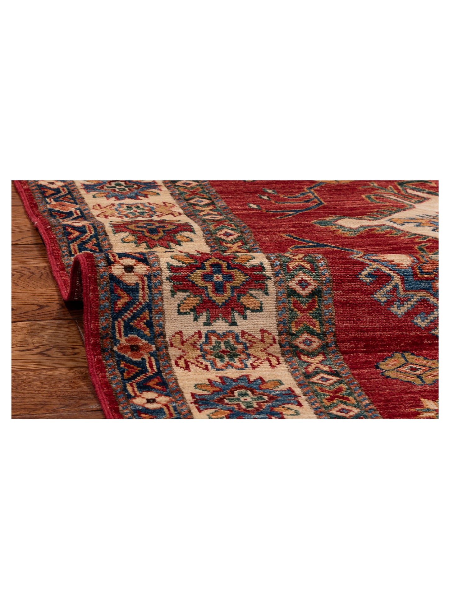 Artisan Kazak 148961 Red Ivory 4.3x6 Hand Knotted Rug