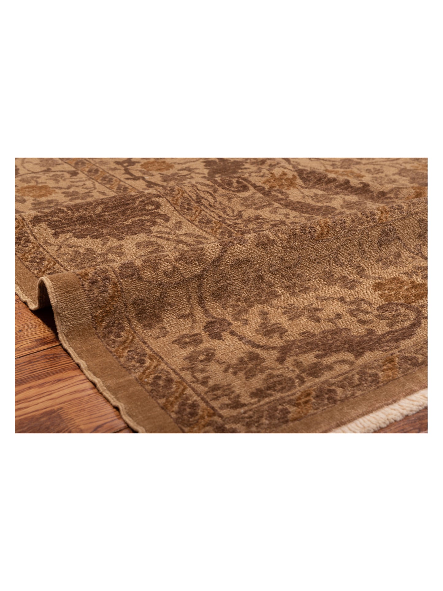 Defne Orchid Brown Brown 9.3x11.9 Hand Knotted Rug