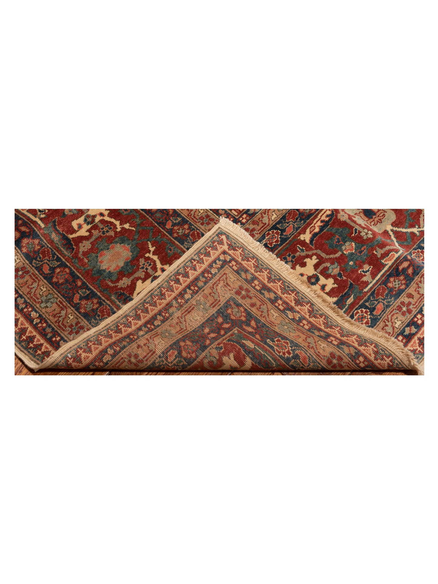 Antique Loom 108028 Ivory Red 14.4x20 Hand Knotted Rug