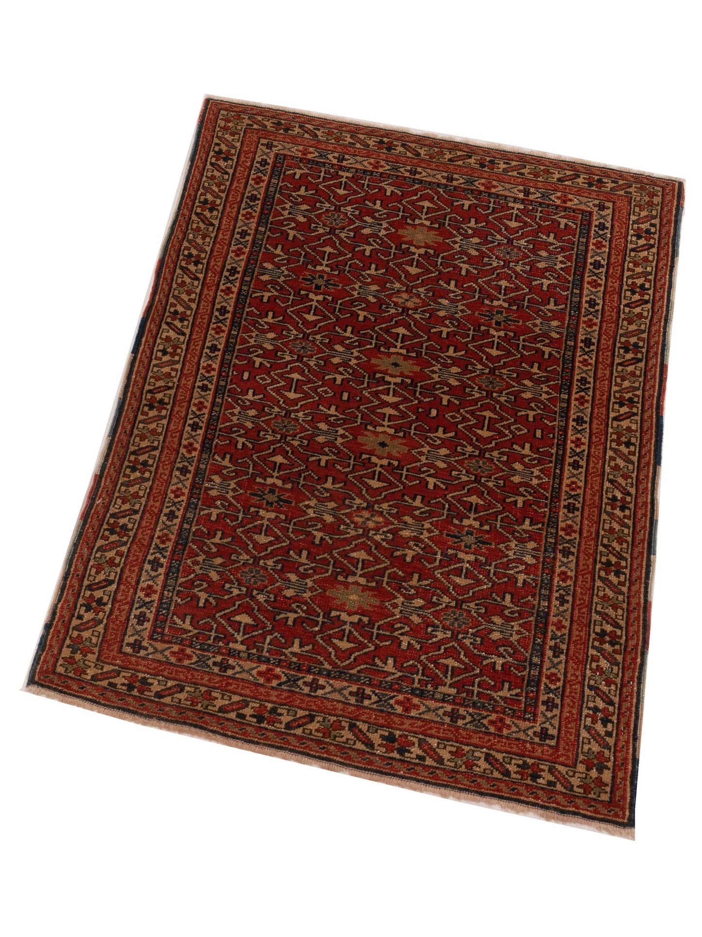 Antique Loom 147339 Red Ivory 2.9x3.8 Hand Knotted Rug