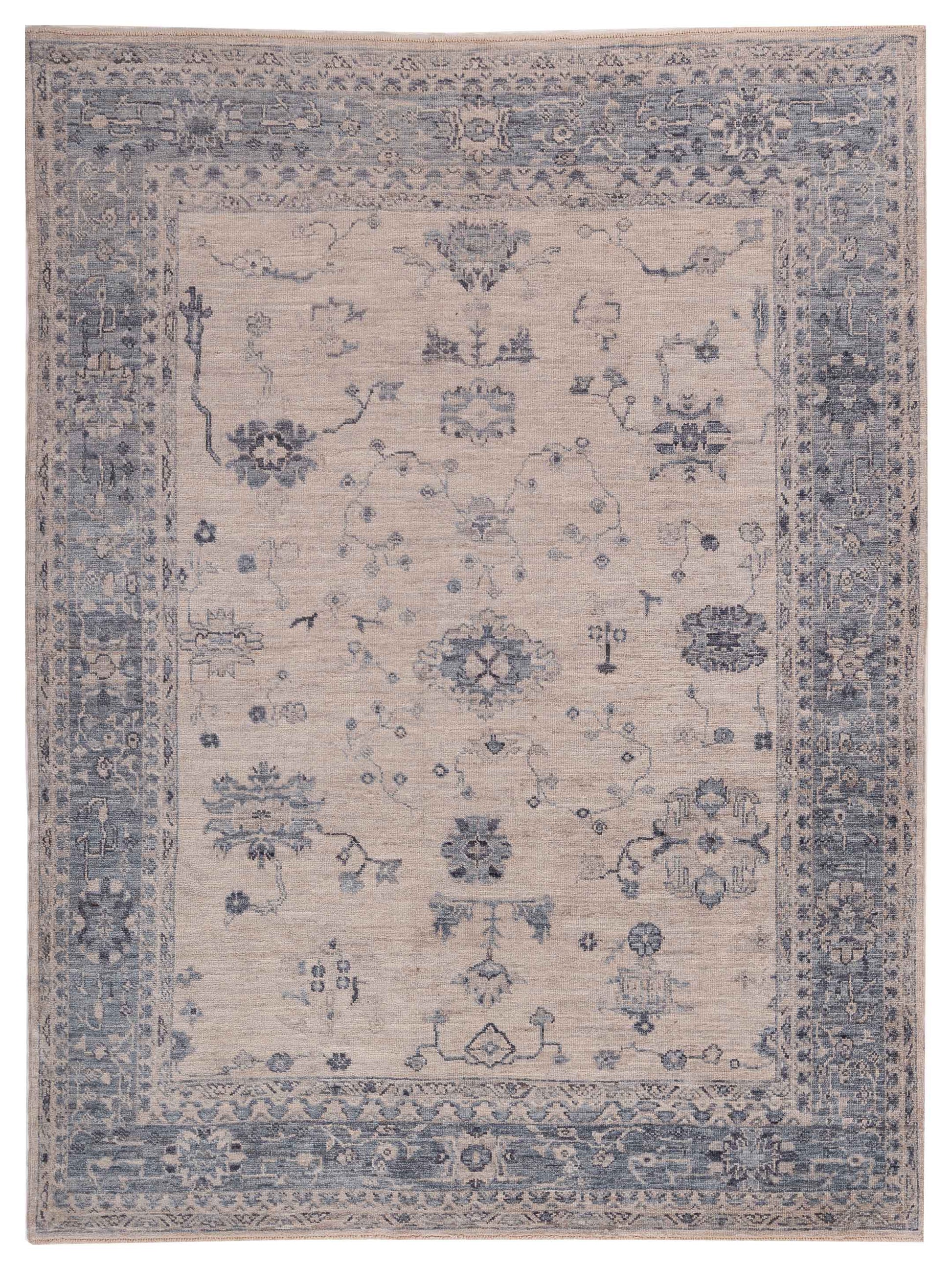 Anadol Angora Oushak  Ivory Blue Traditional