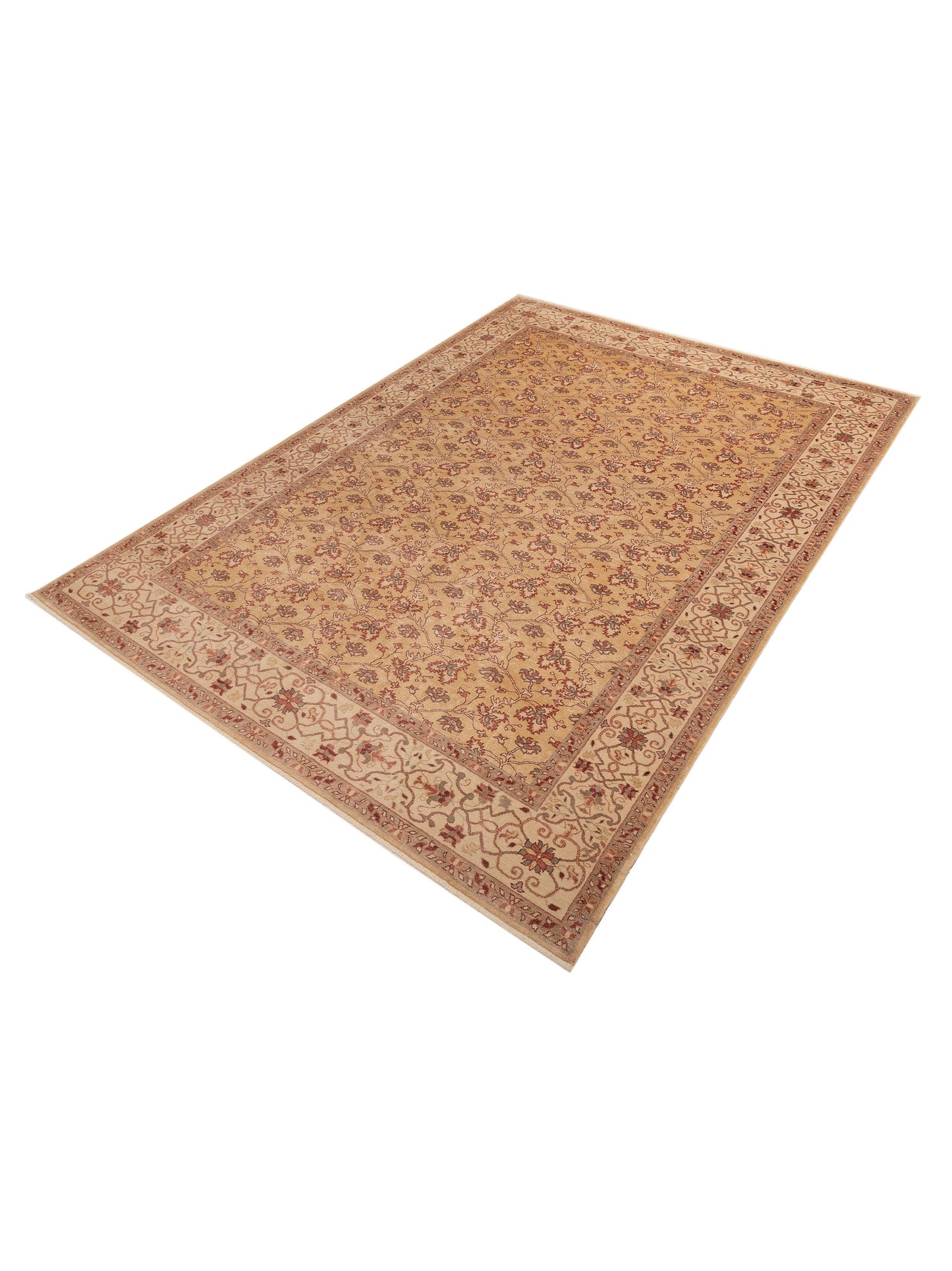 Antique Loom 108013 Camel Ivory 10.4x14.1 Hand Knotted Rug