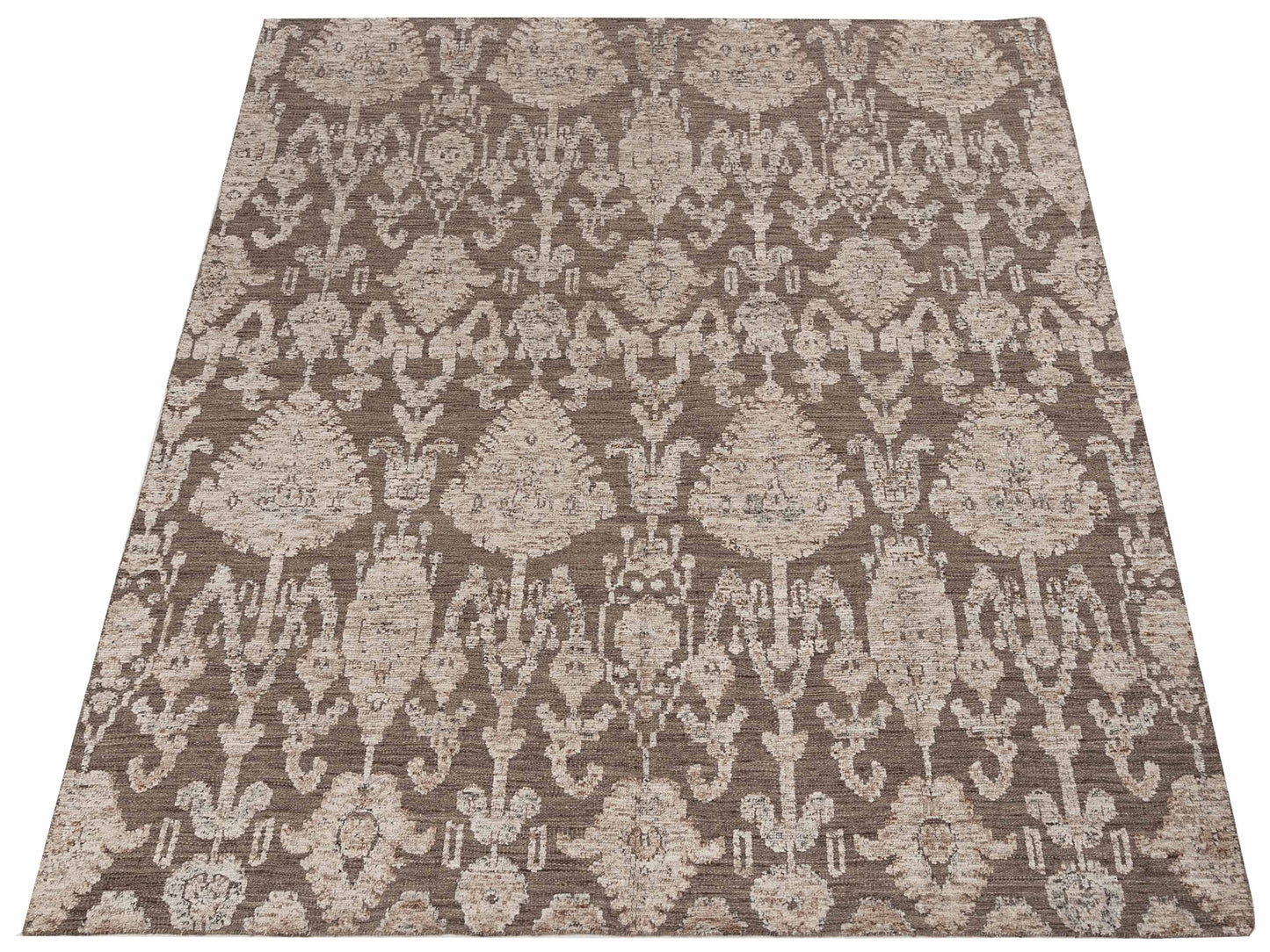 Himalayan 125877 Brown Beige 8.3x9.11 Hand Knotted Rug