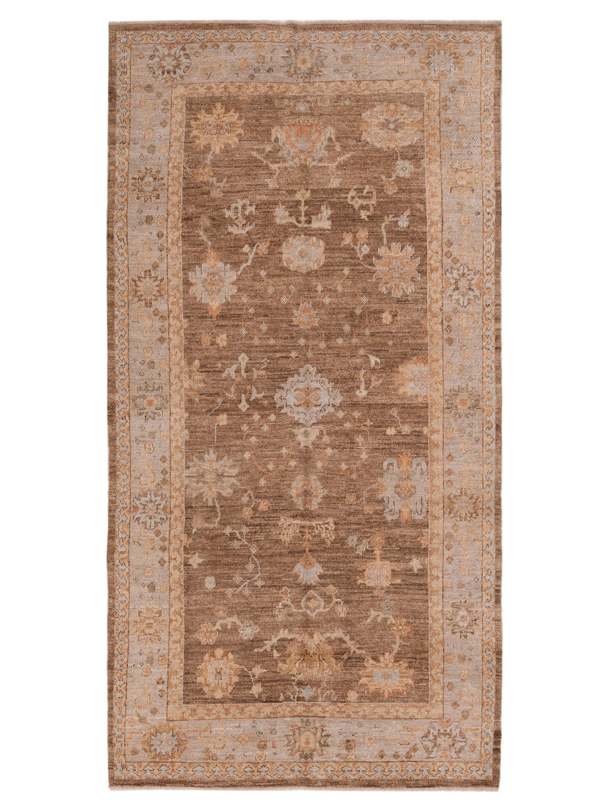 Anadol Angora Oushak  Brown Silver Traditional