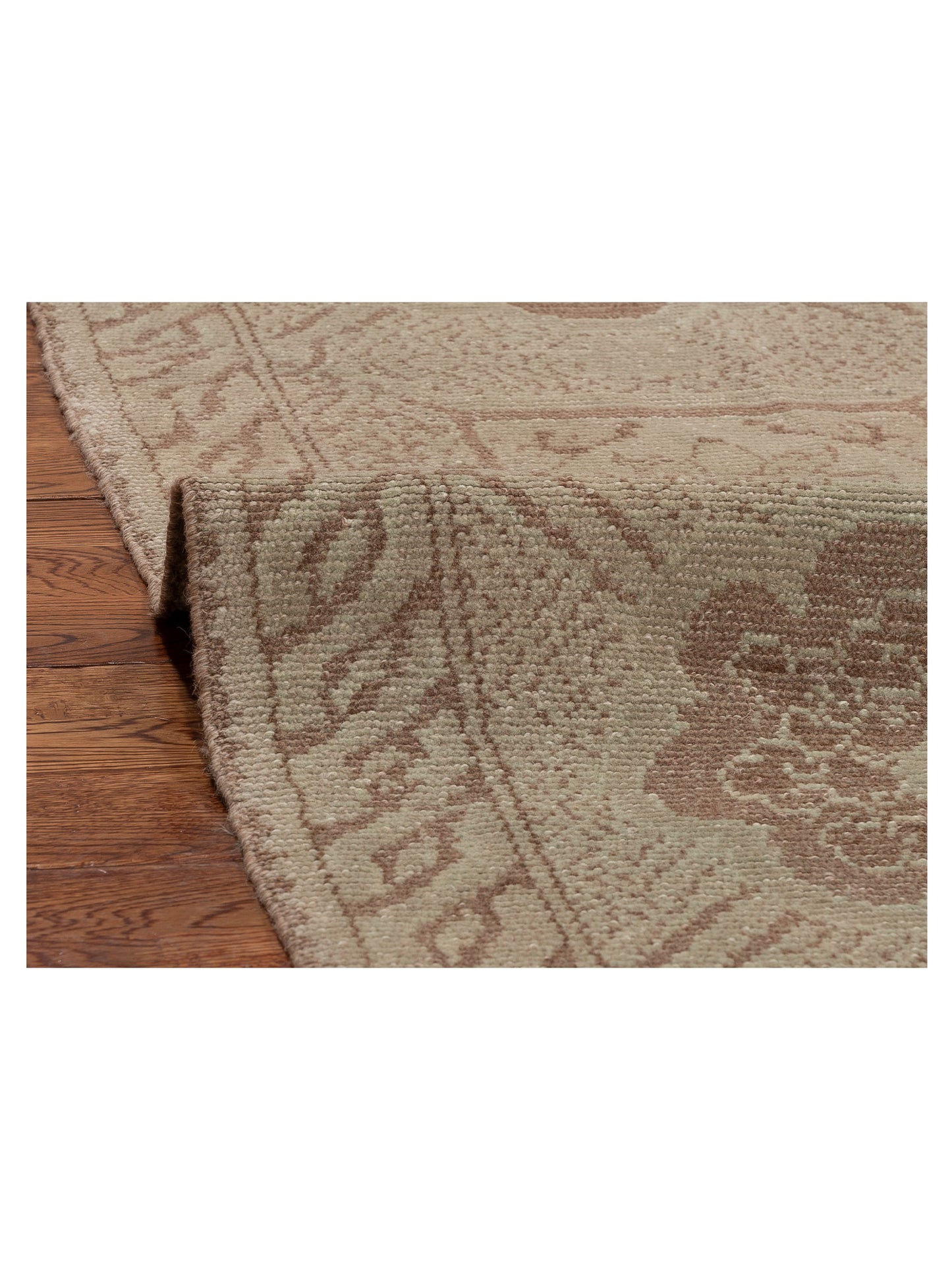 Vintage 154371 Beige Beige 10x12.4 Hand Knotted Rug