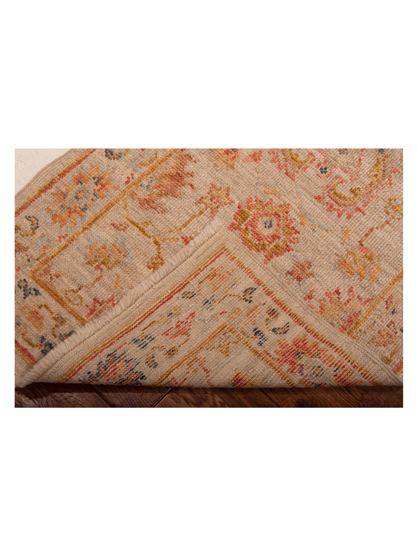Angora Oushak 146518 Ivory Ivory 2.7x12.2 Hand Knotted Rug