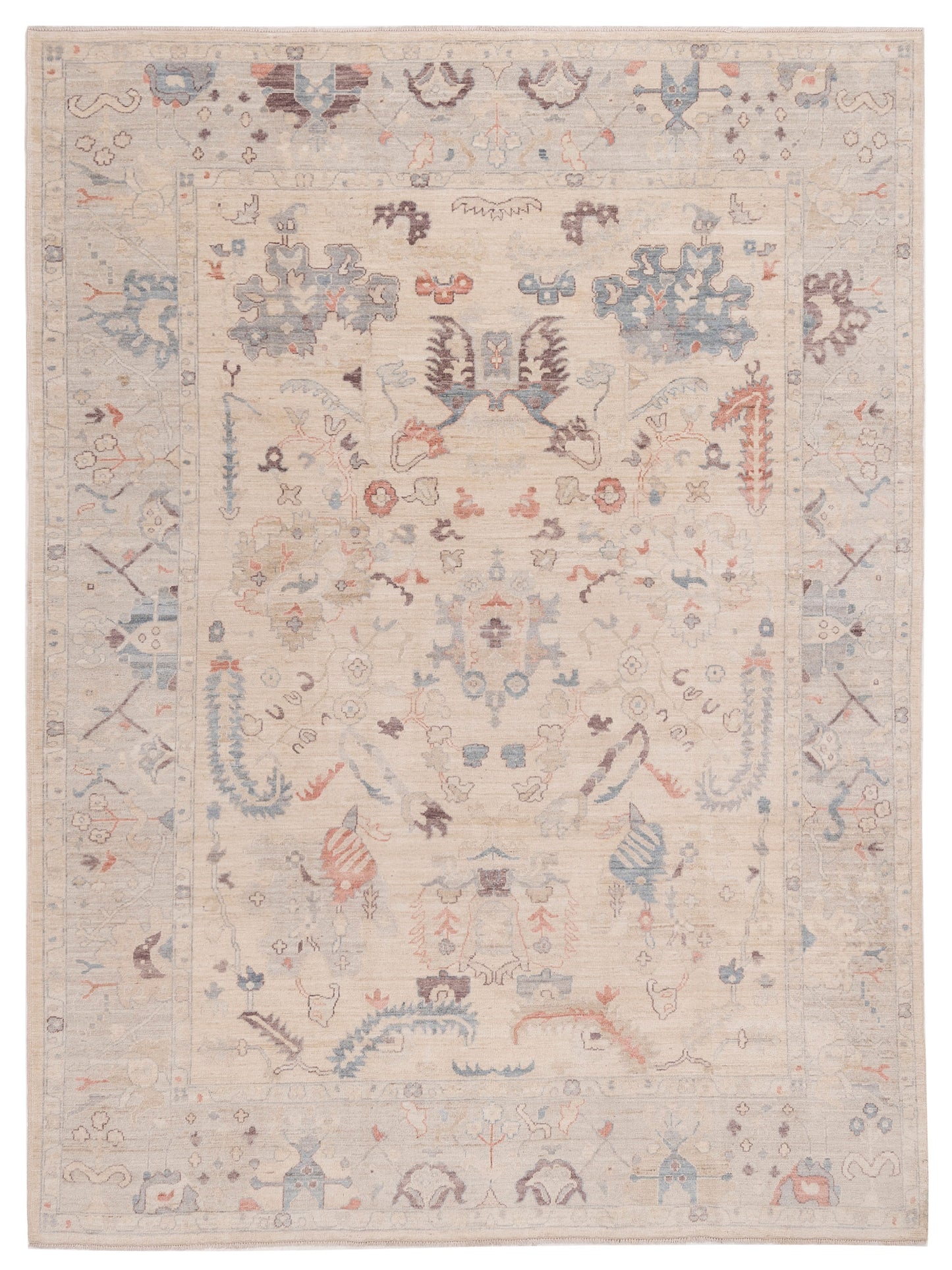 Pasha Anadol Oushak  Ivory Light Gray Traditional