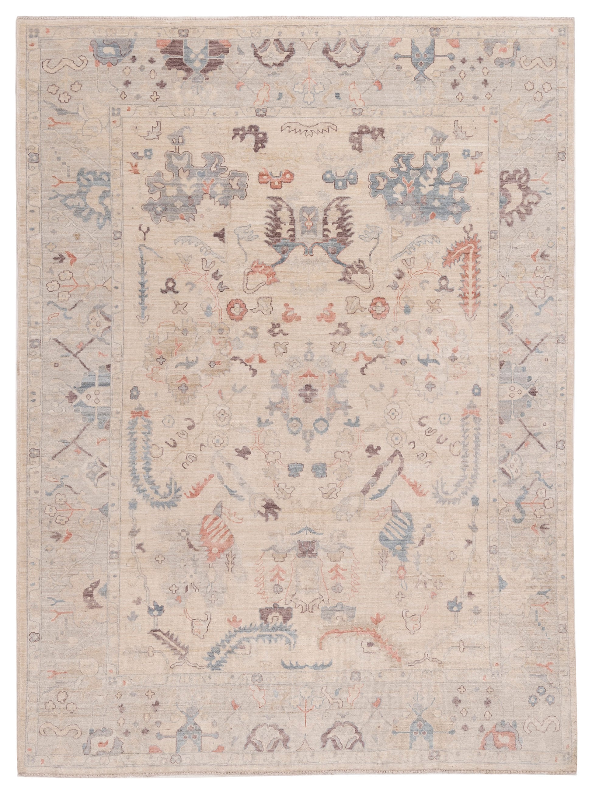 Pasha Anadol Oushak  Ivory Light Gray Traditional