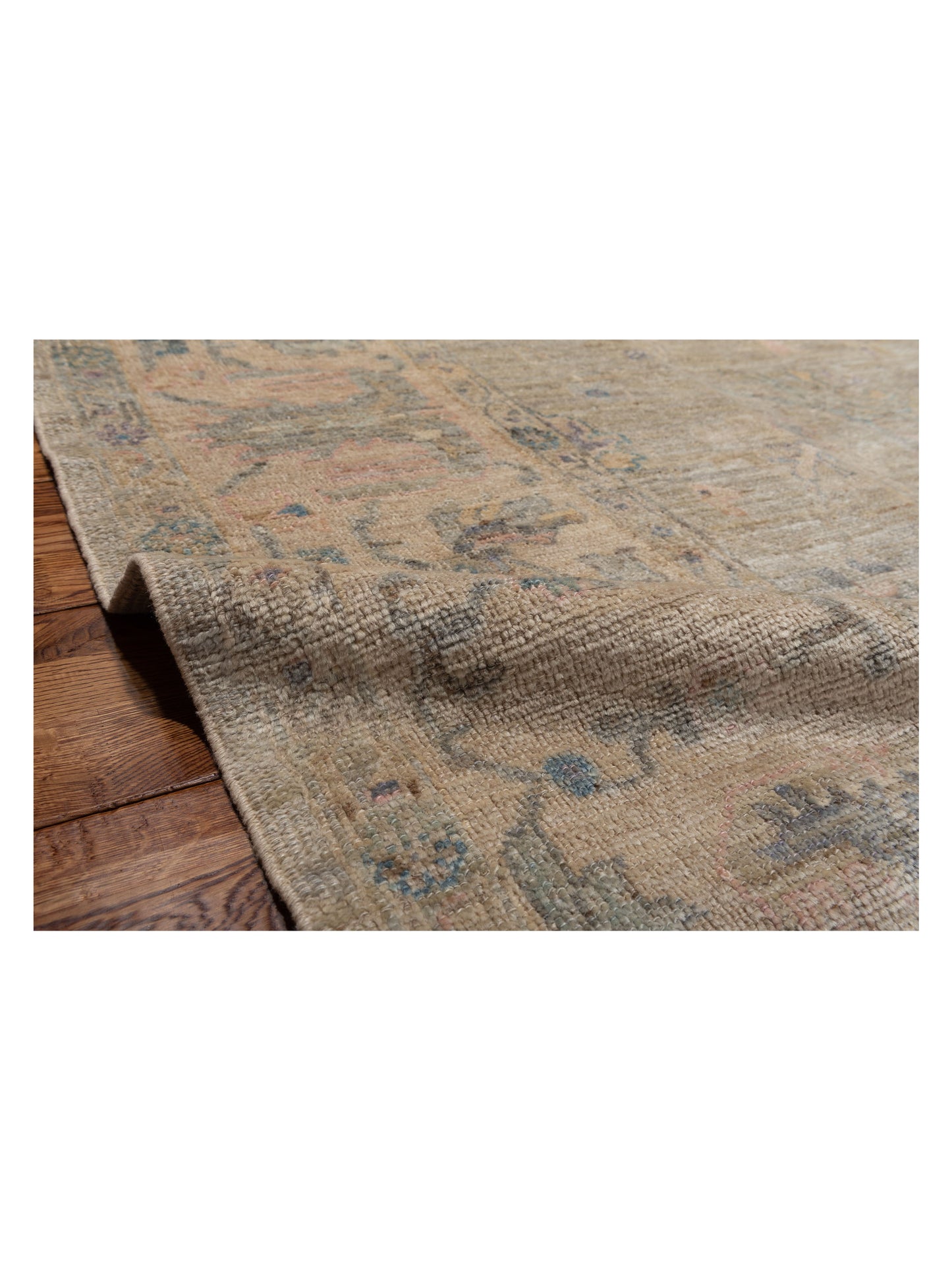 Angora Oushak 146934 Gray Ivory 10.5x14.3 Hand Knotted Rug