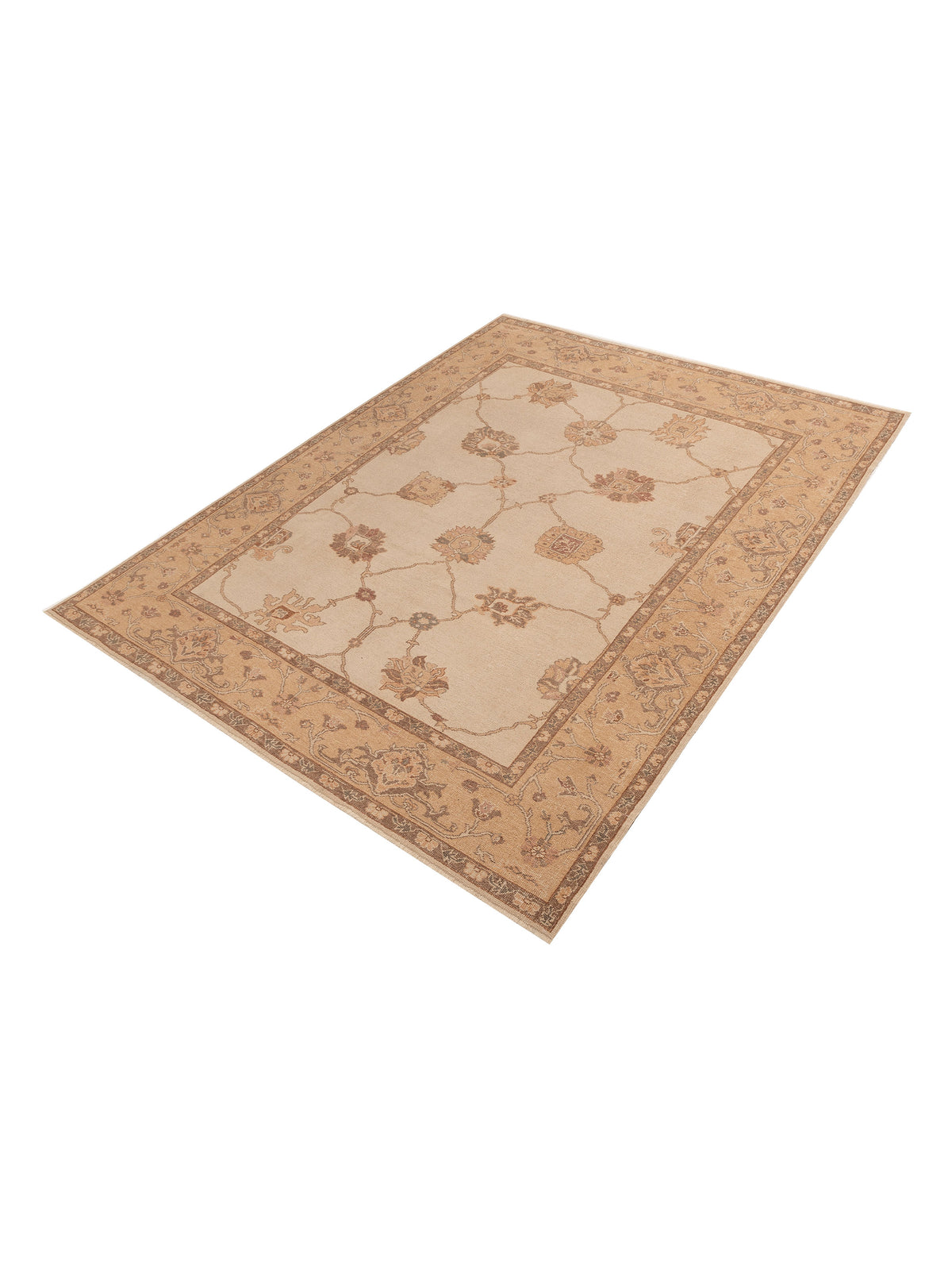 Anadol Oushak 80467 Ivory Gold 9.3x11.10 Hand Knotted Rug