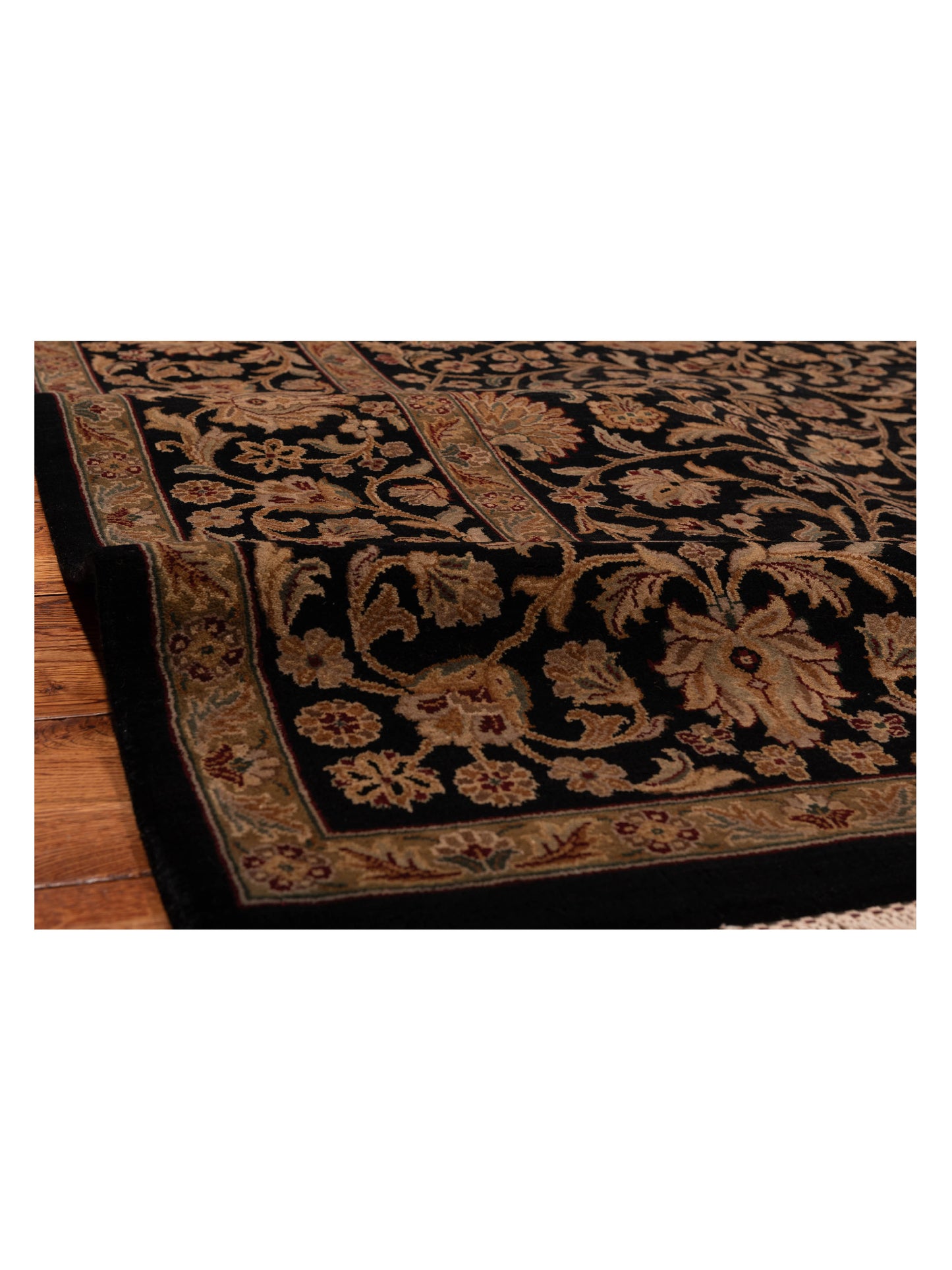 Jahan 115030 Black Black 8.7x11.8 Hand Knotted Rug