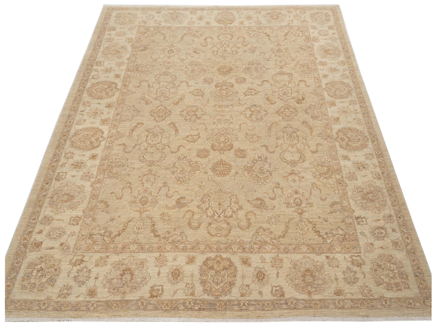 Laila 108815 Silver Ivory 8.1x9.7 Hand Knotted Rug
