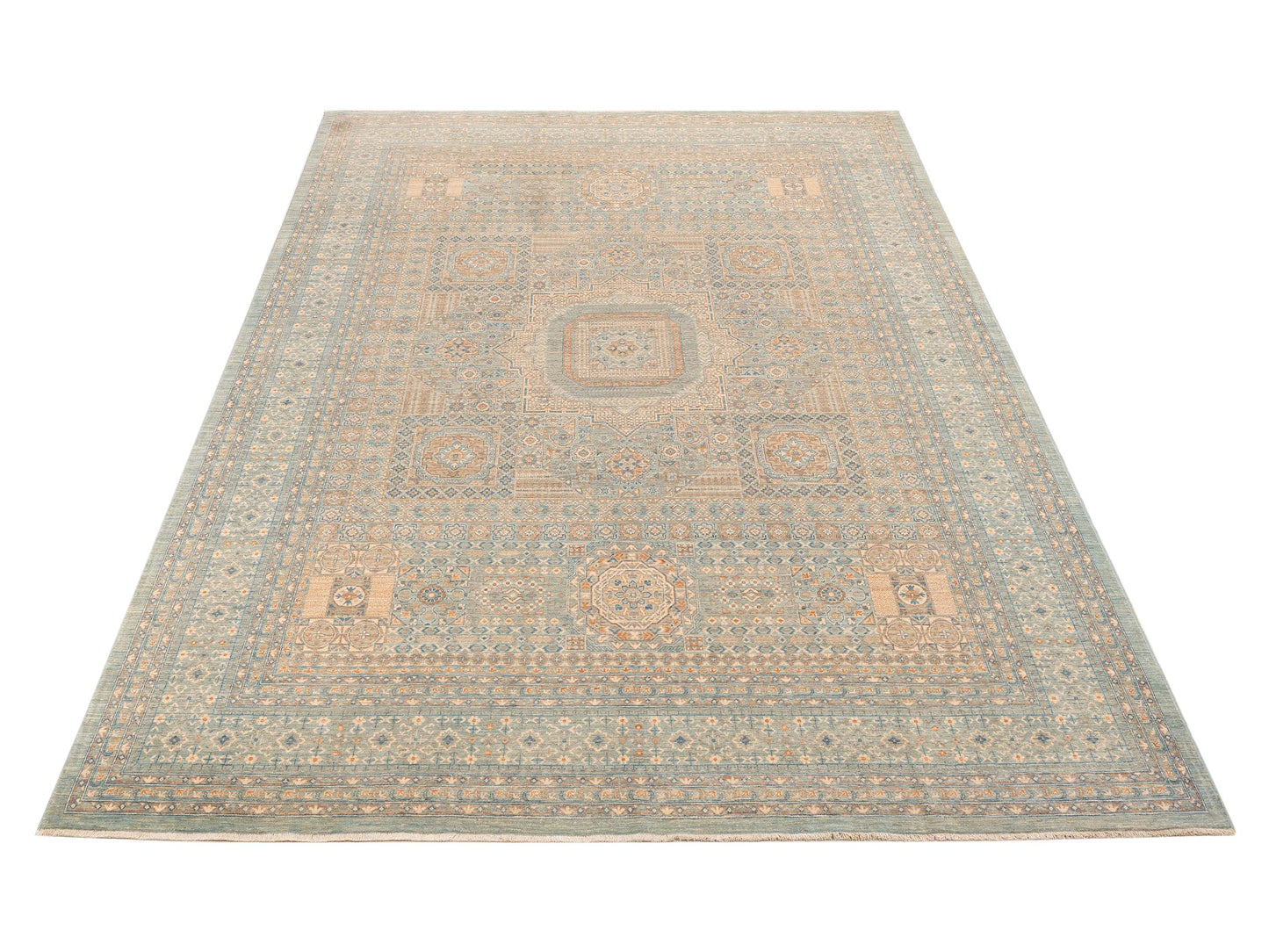 Artisan Mamluk 152791 Gray Gray 8.10x12.3 Hand Knotted Rug