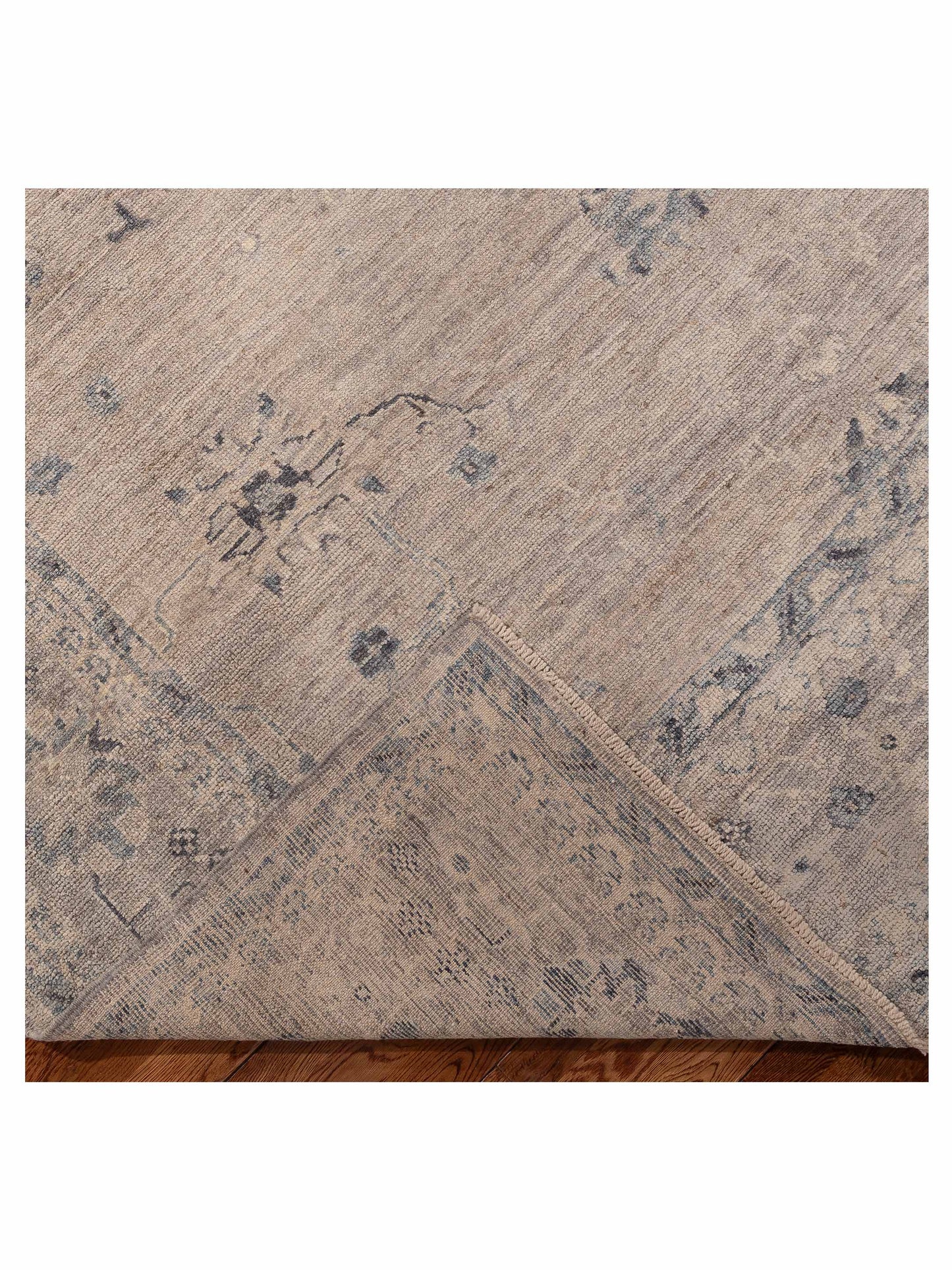 Angora Oushak 156220 Gray Gray 7.11x9.4 Hand Knotted Rug