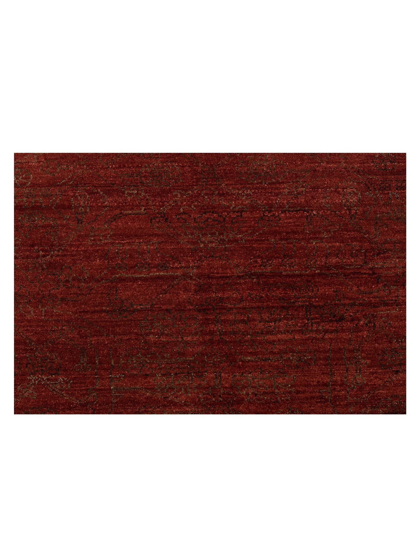 Defne Limos Red Red 9.3x11.10 Hand Knotted Rug