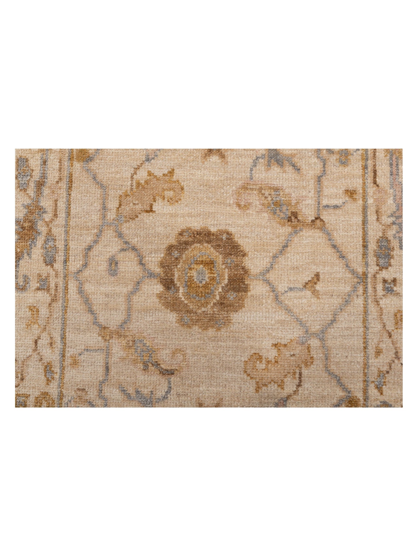 Angora Oushak 141342 Ivory Ivory 2.9x12.2 Hand Knotted Rug