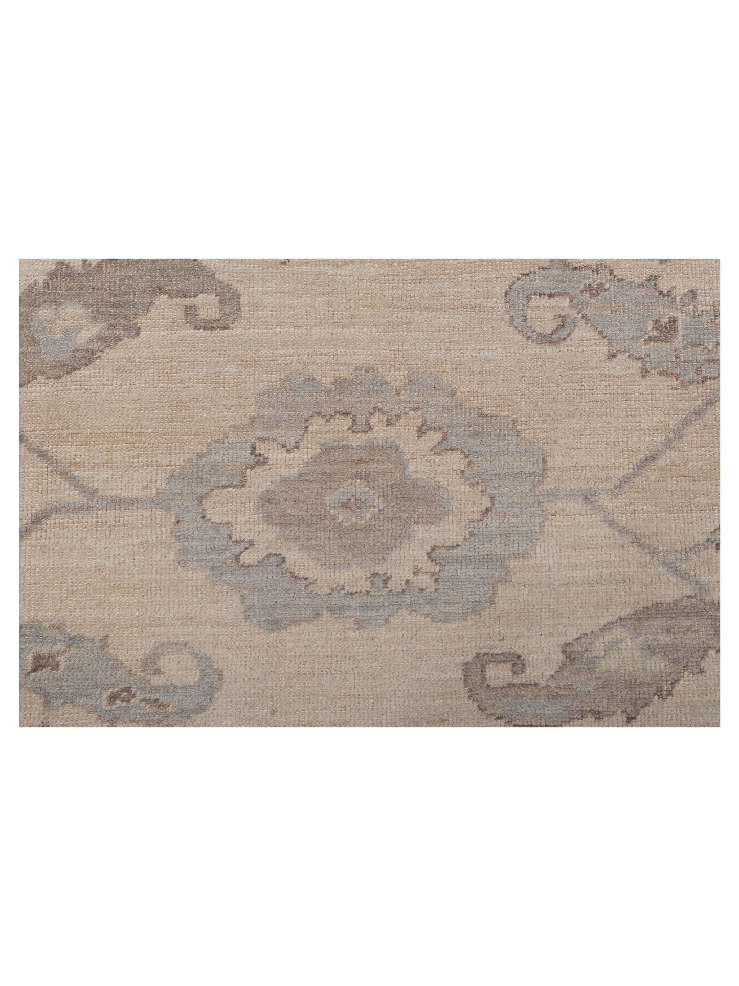 Angora Oushak 149774 Ivory Ivory 7.9x9.2 Hand Knotted Rug