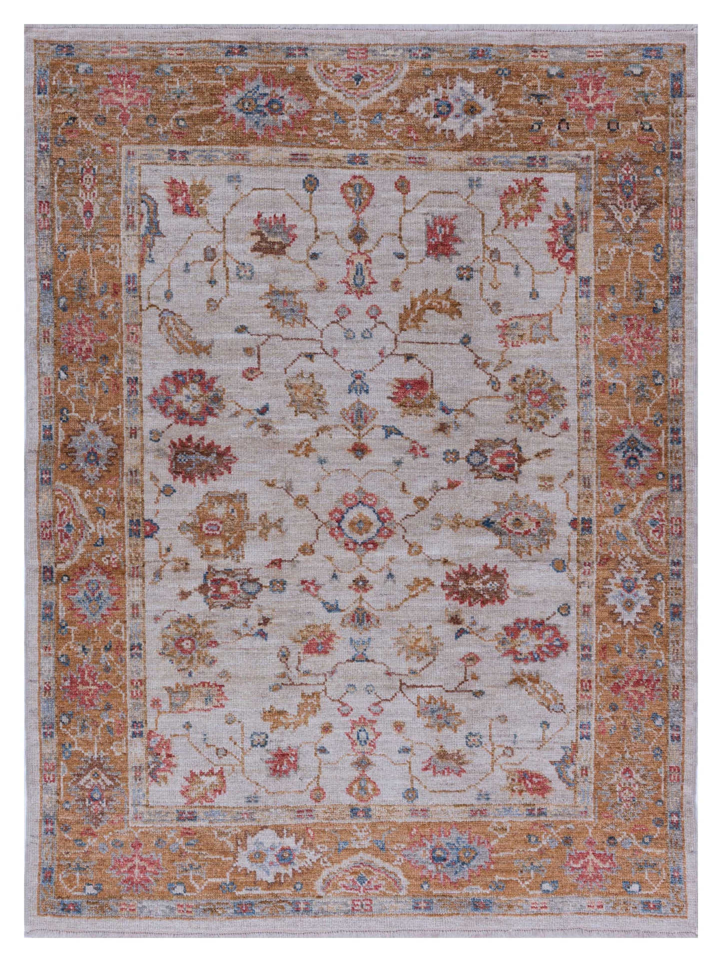 Anadol Angora Oushak  Ivory Orange Traditional