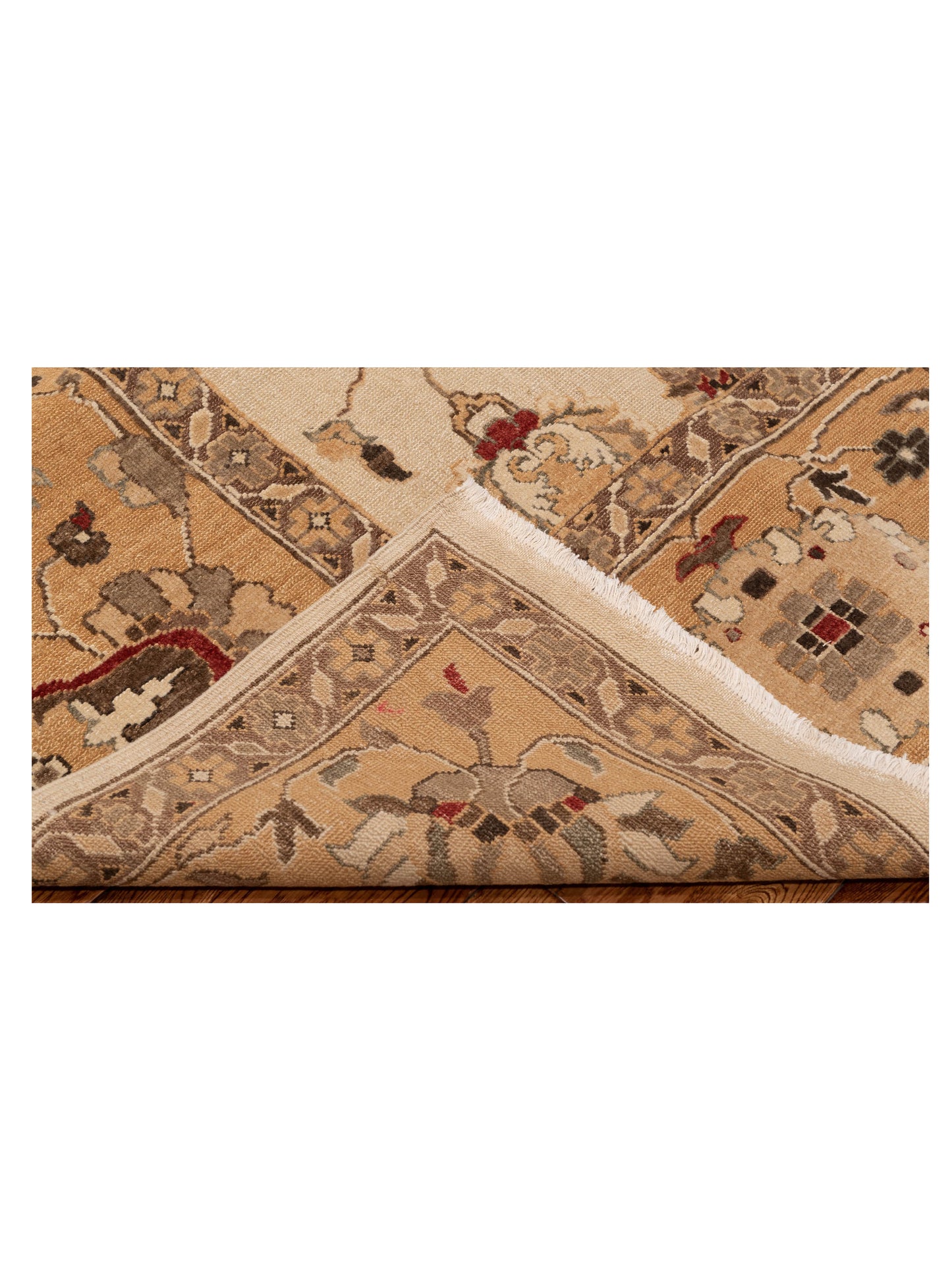 Turkish Elvan 79181 Ivory Gold 9.3x12 Hand Knotted Rug