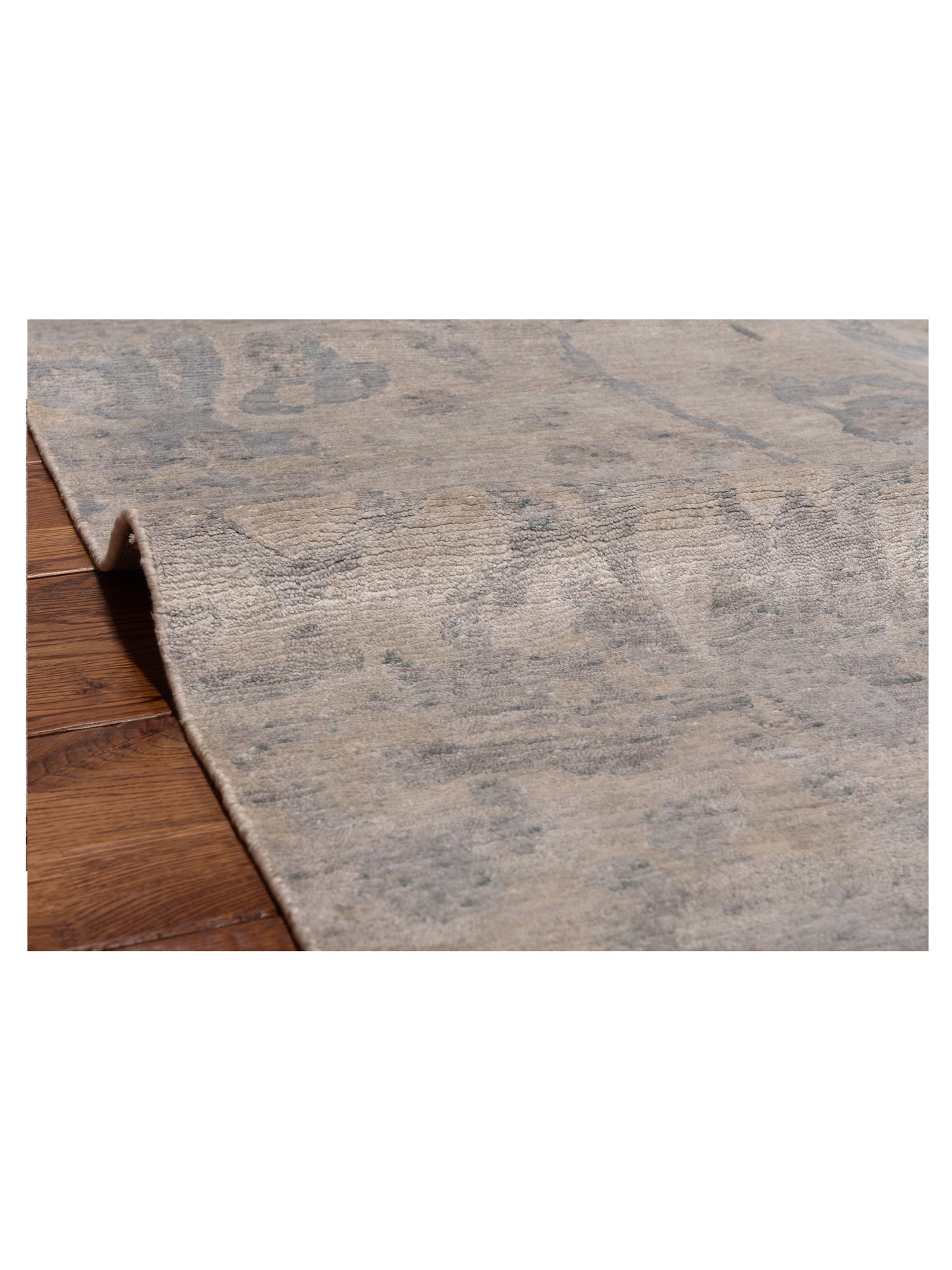 Tibetino 122595 Silver Gray 3.11x5.11 Hand Knotted Rug