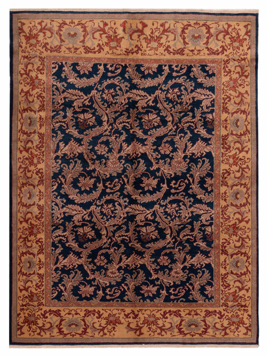 Pasha Antique Loom  Navy Gold Transitional