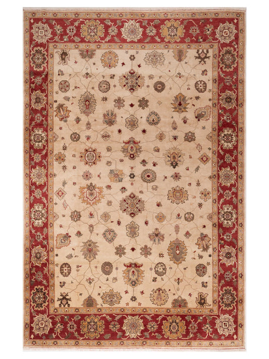 Pasha Turkish Elvan  Ivory Red Traditional