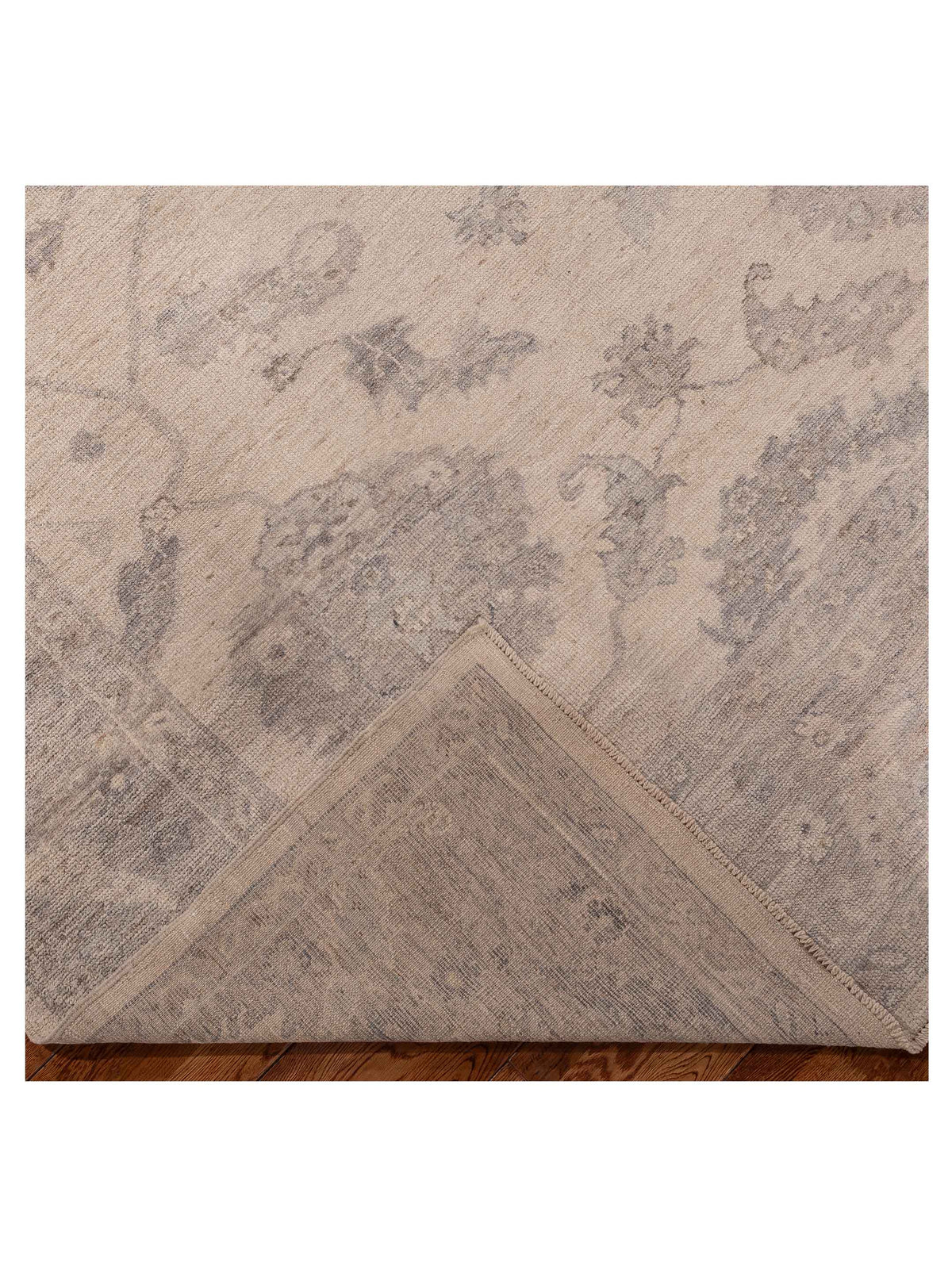 Angora Oushak 156178 Ivory Gray 8x9.9 Hand Knotted Rug