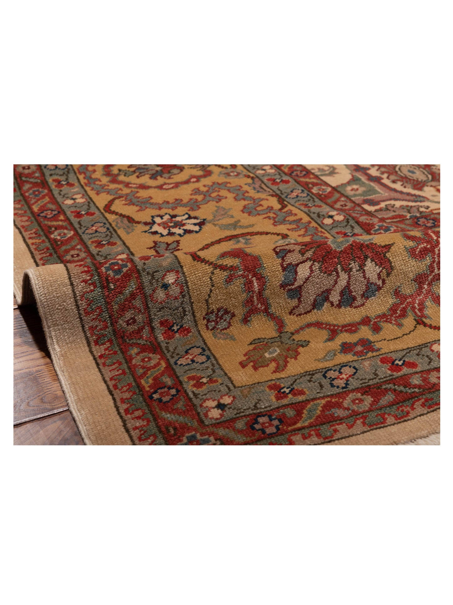 Antique Loom 107972 Ivory Gold 11x15.10 Hand Knotted Rug