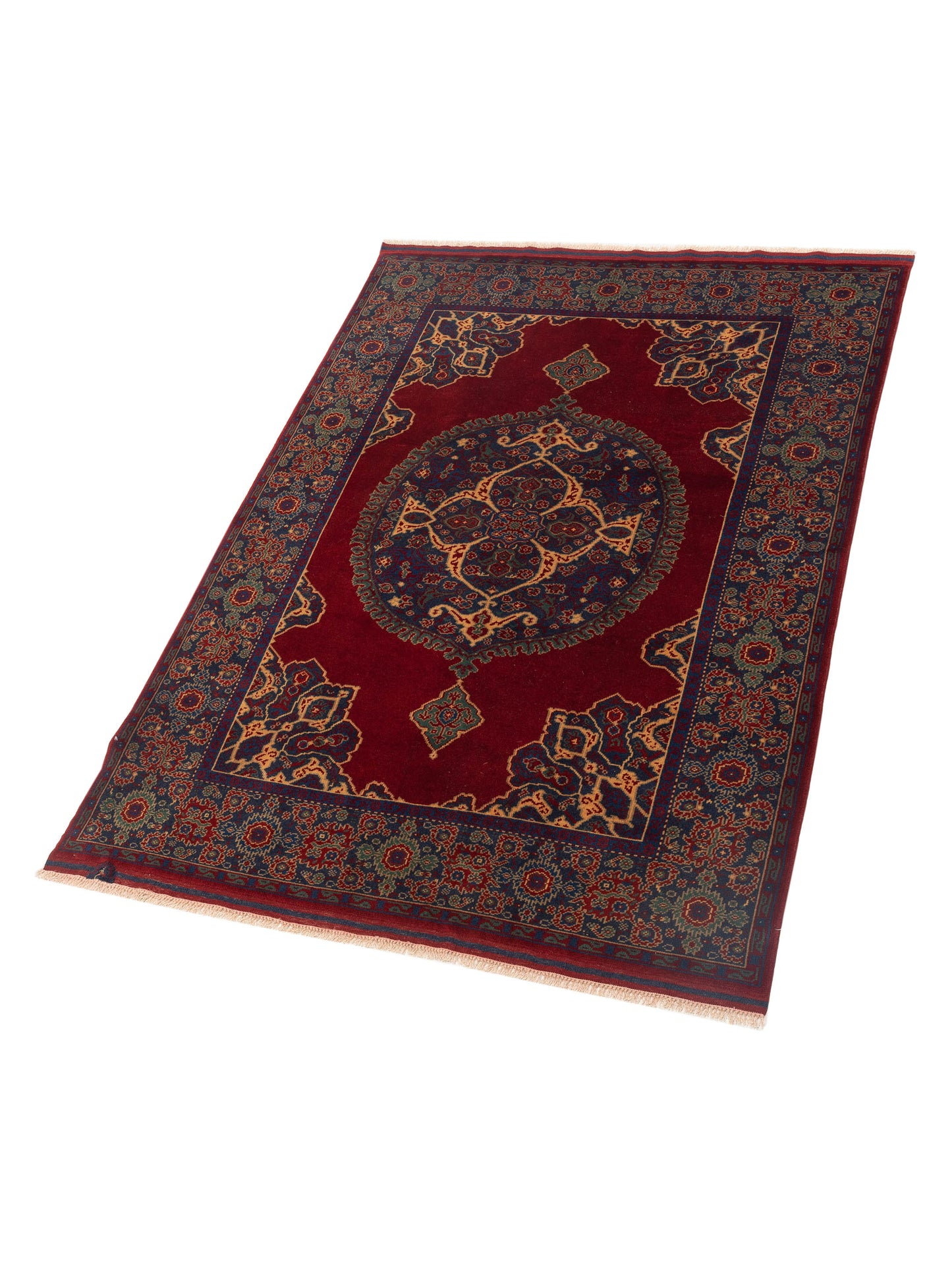 Turkish Shirwan 145120 Red Blue 5.9x8.5 Hand Knotted Rug