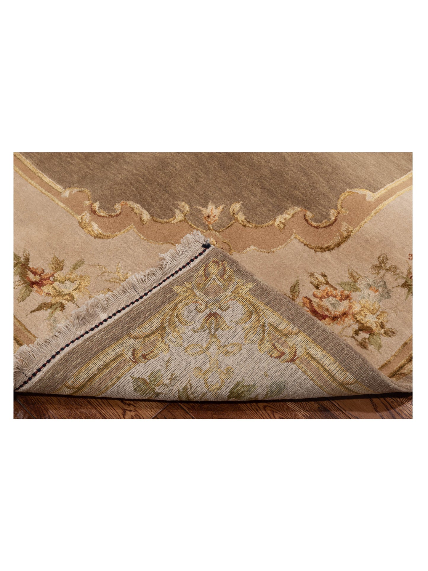 Imperial Silk 103791 Tobacco Beige 7.10x9.10 Hand Knotted Rug