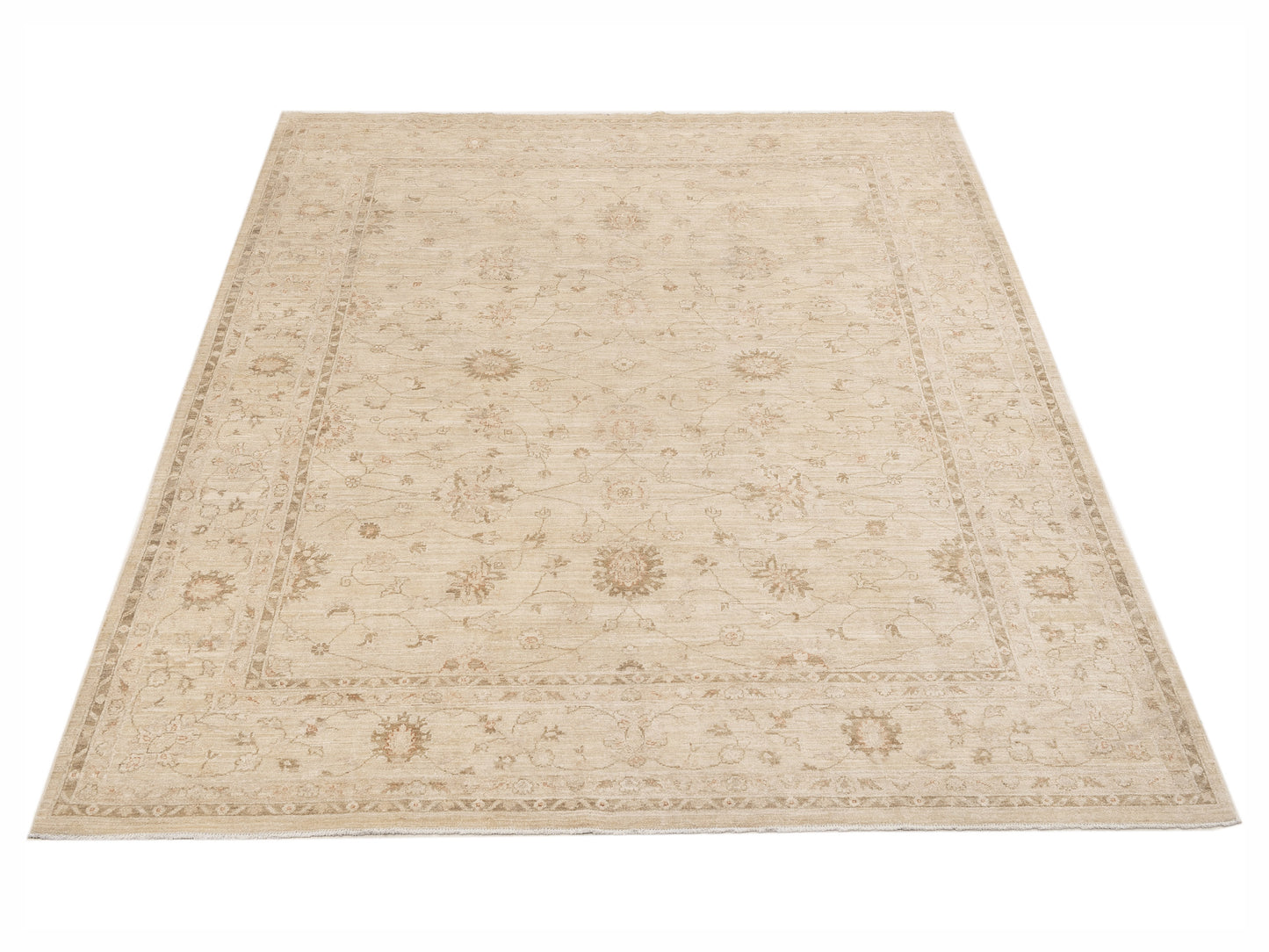 Sultan 116457 Ivory Ivory 8x10.5 Hand Knotted Rug