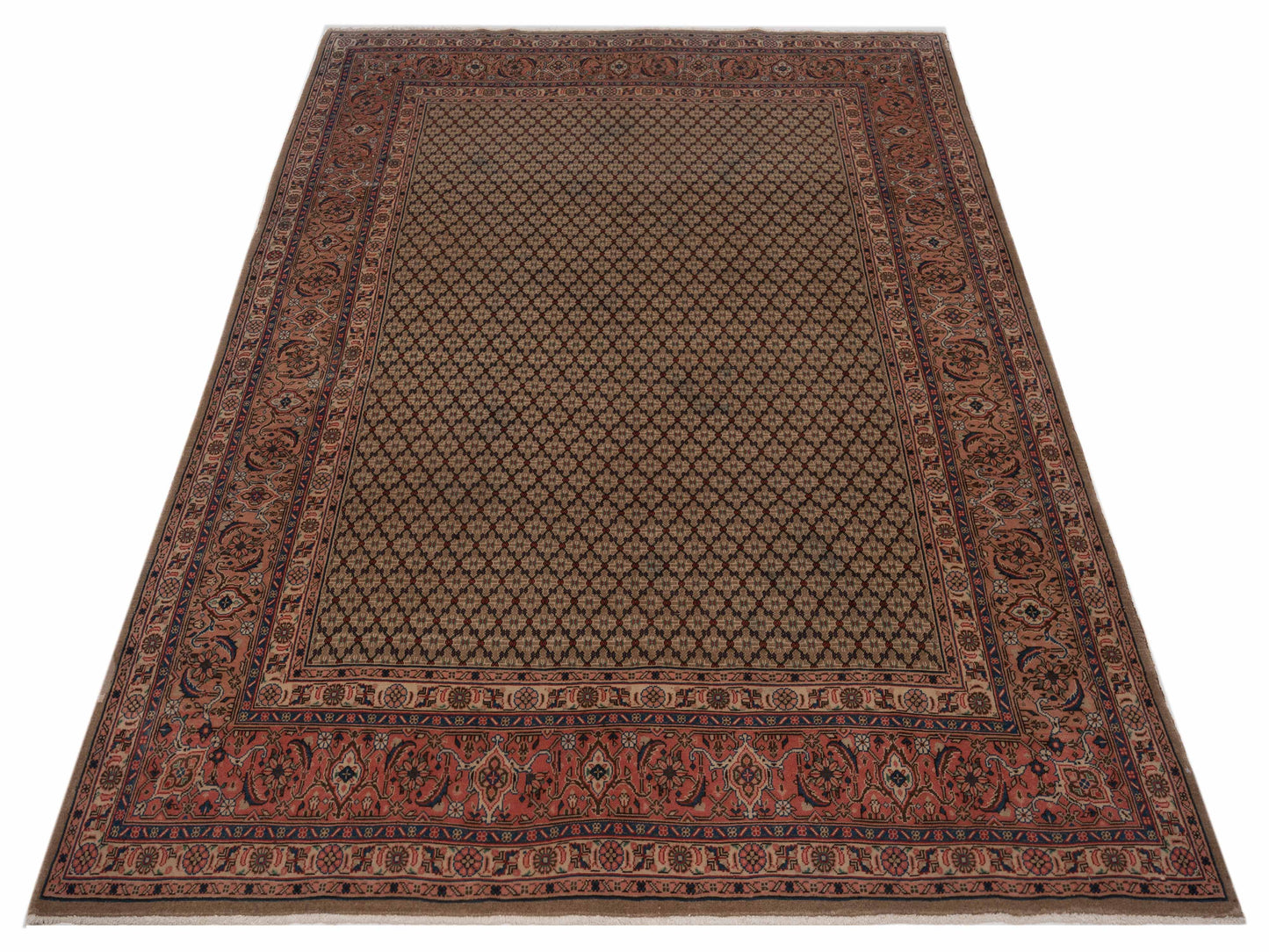 Persian 85775 Brown Pink 6.9x9.9 Hand Knotted Rug