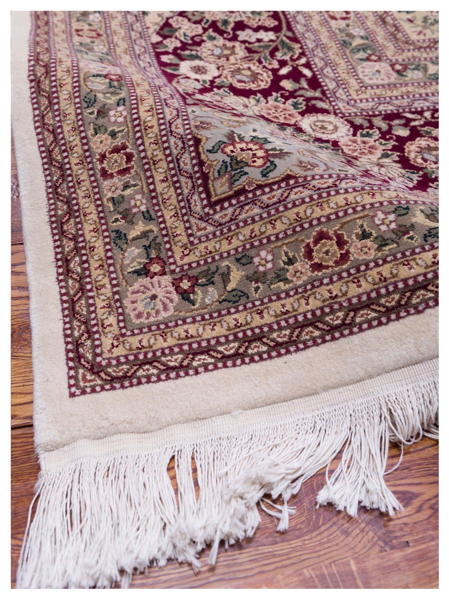 Magnolia 110058 Ivory Red 10x14.3 Hand Knotted Rug