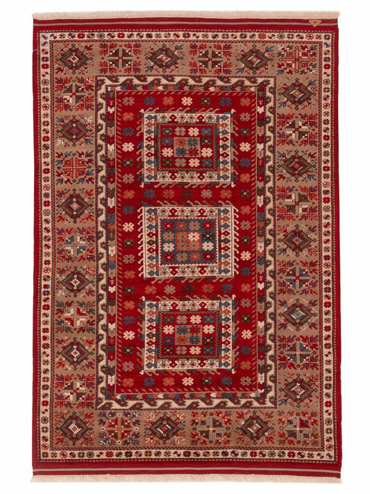 Pasha Turkish Shirwan  Red Brown Traditional